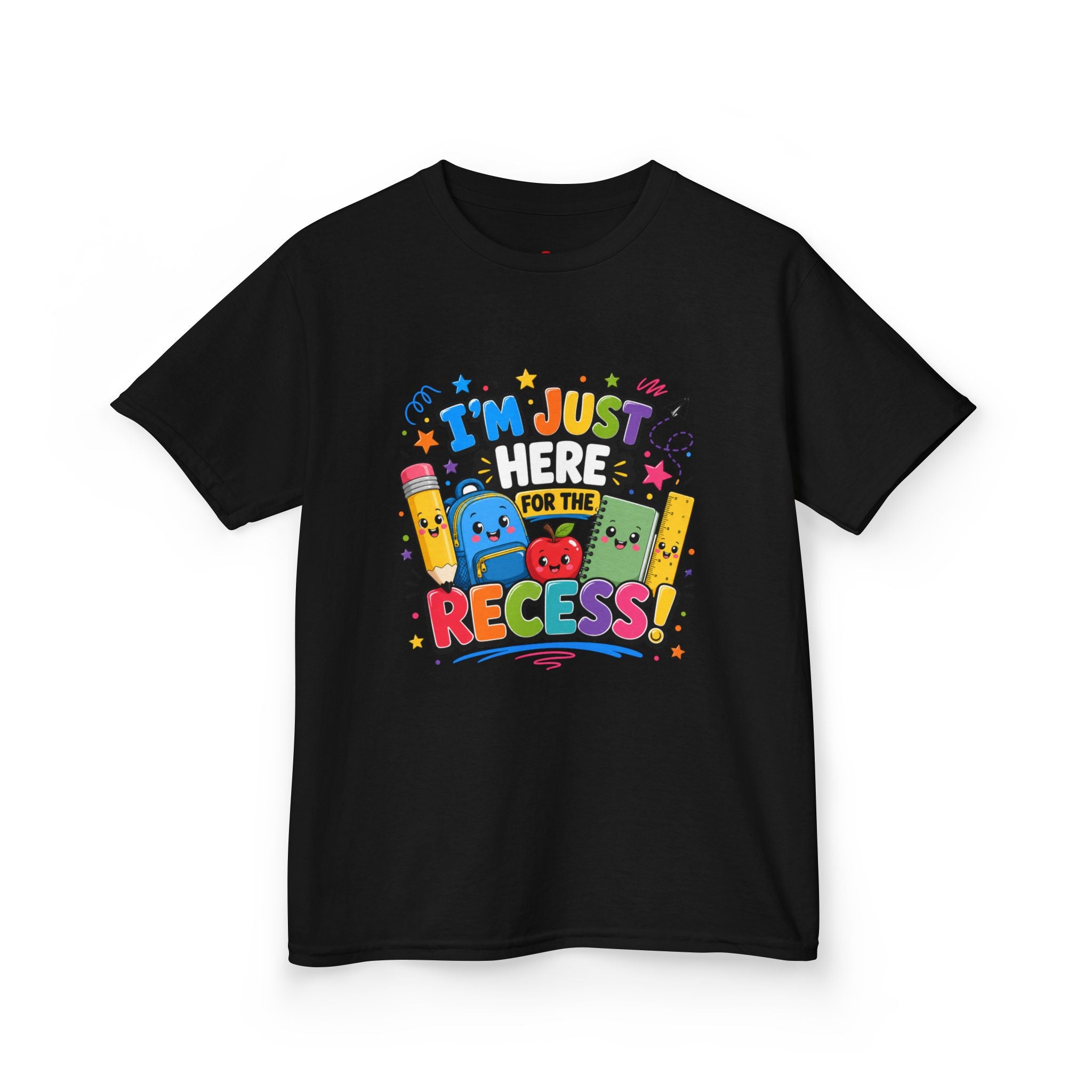 I'm Just Here for Recess Kids T-Shirt | Playful School Graphic Tee