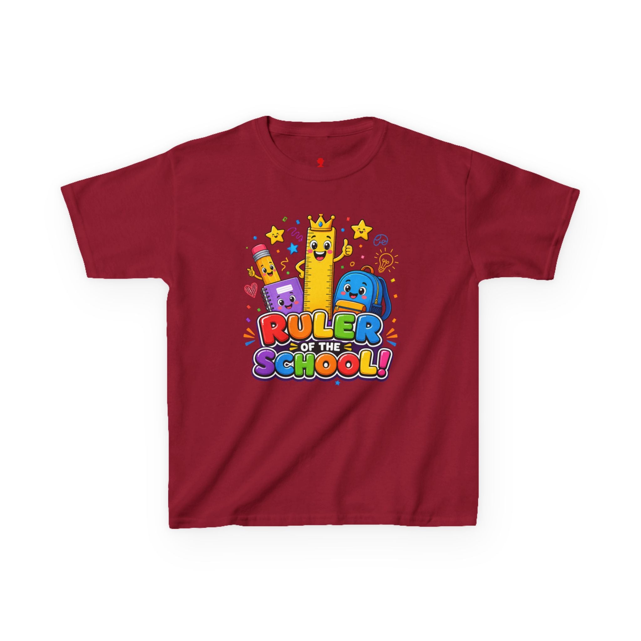 Ruler of the School kids T-Shirt | Cute School Supplies Graphic