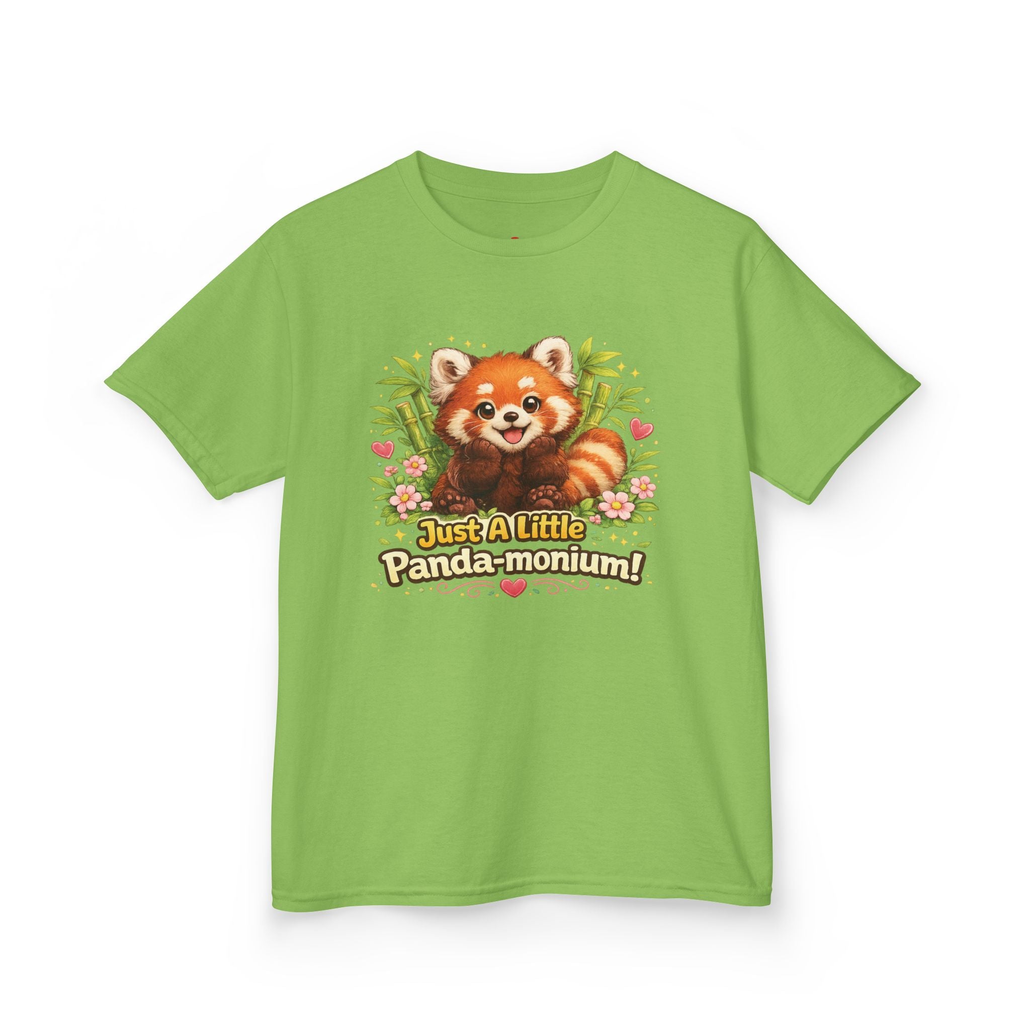 Red Panda Illustration Kids T-Shirt | "Just A Little Panda-monium"