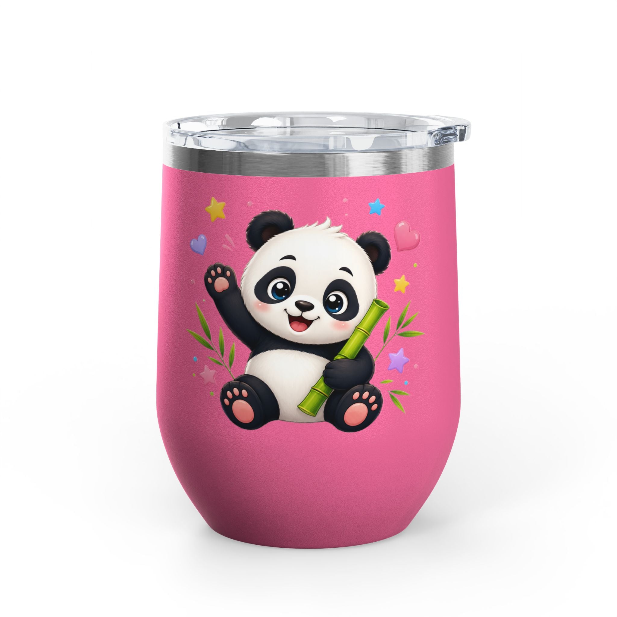 Panda Love 12oz Tumbler — Cute Bamboo Baby Panda Insulated Cup