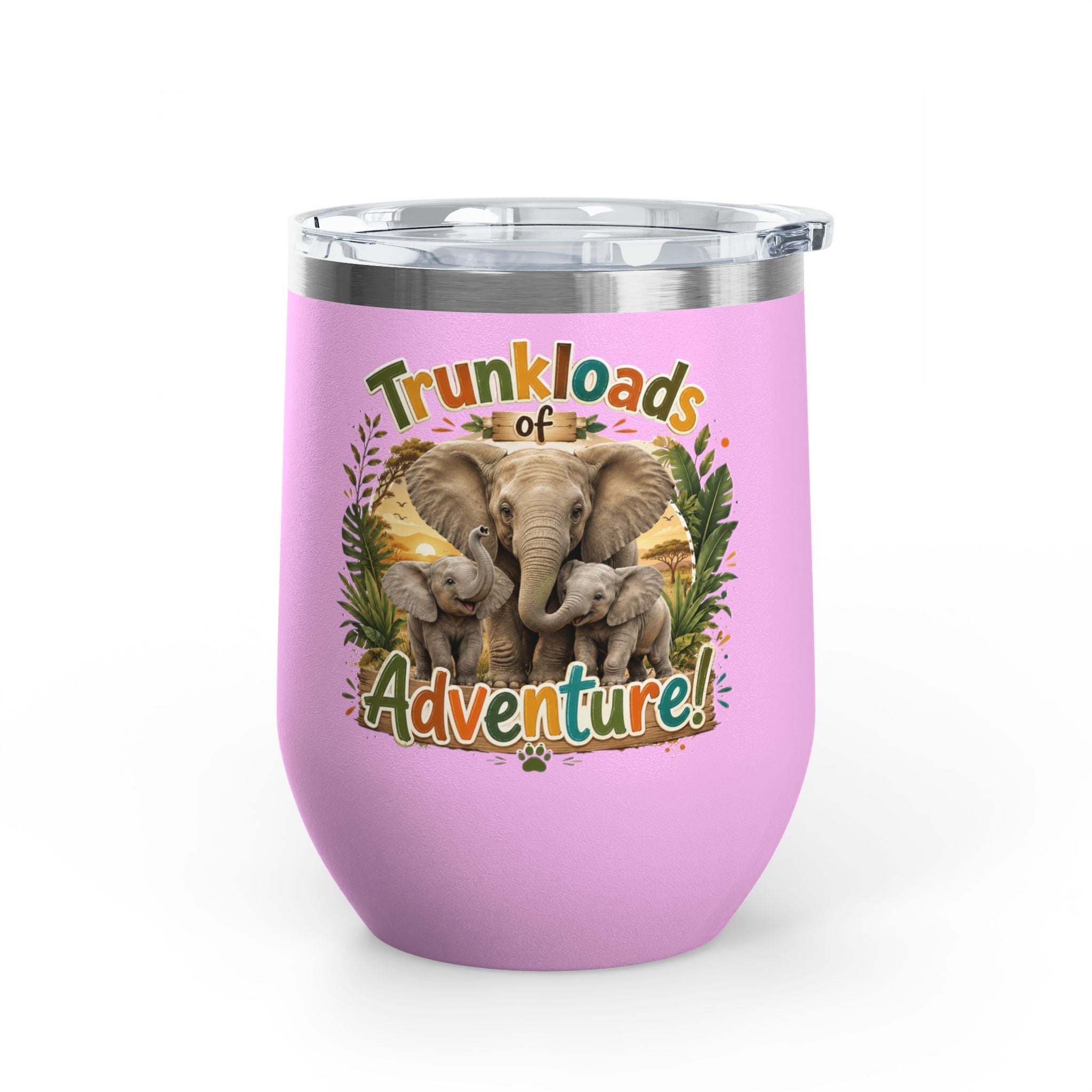 Elephant 'Trunkloads of Adventure' 12oz Tumbler