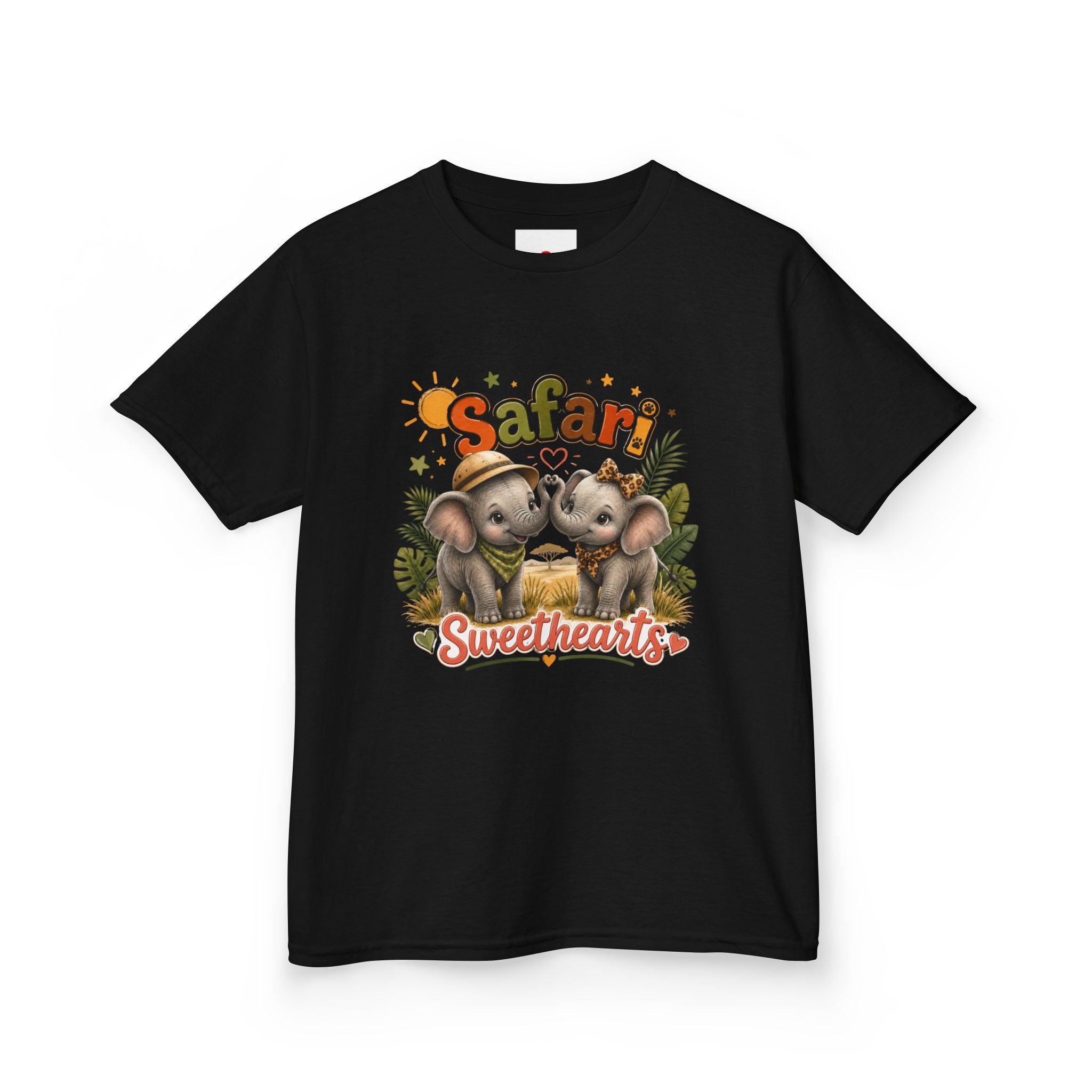 Kids Safari Sweethearts Tee — Cute Elephant Jungle Graphic T-Shirt
