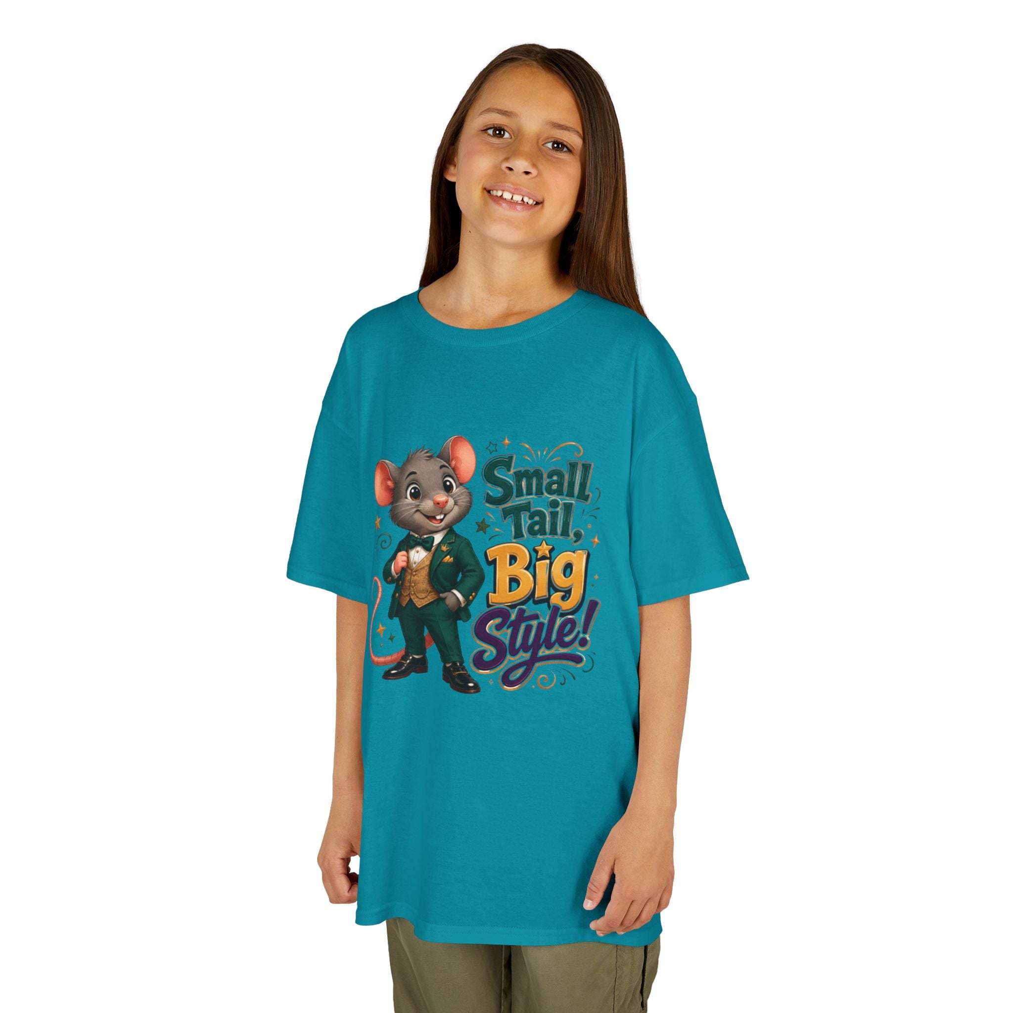 Kids T-Shirt — “Small Tail, Big Style!” Cartoon Mouse Graphic Tee