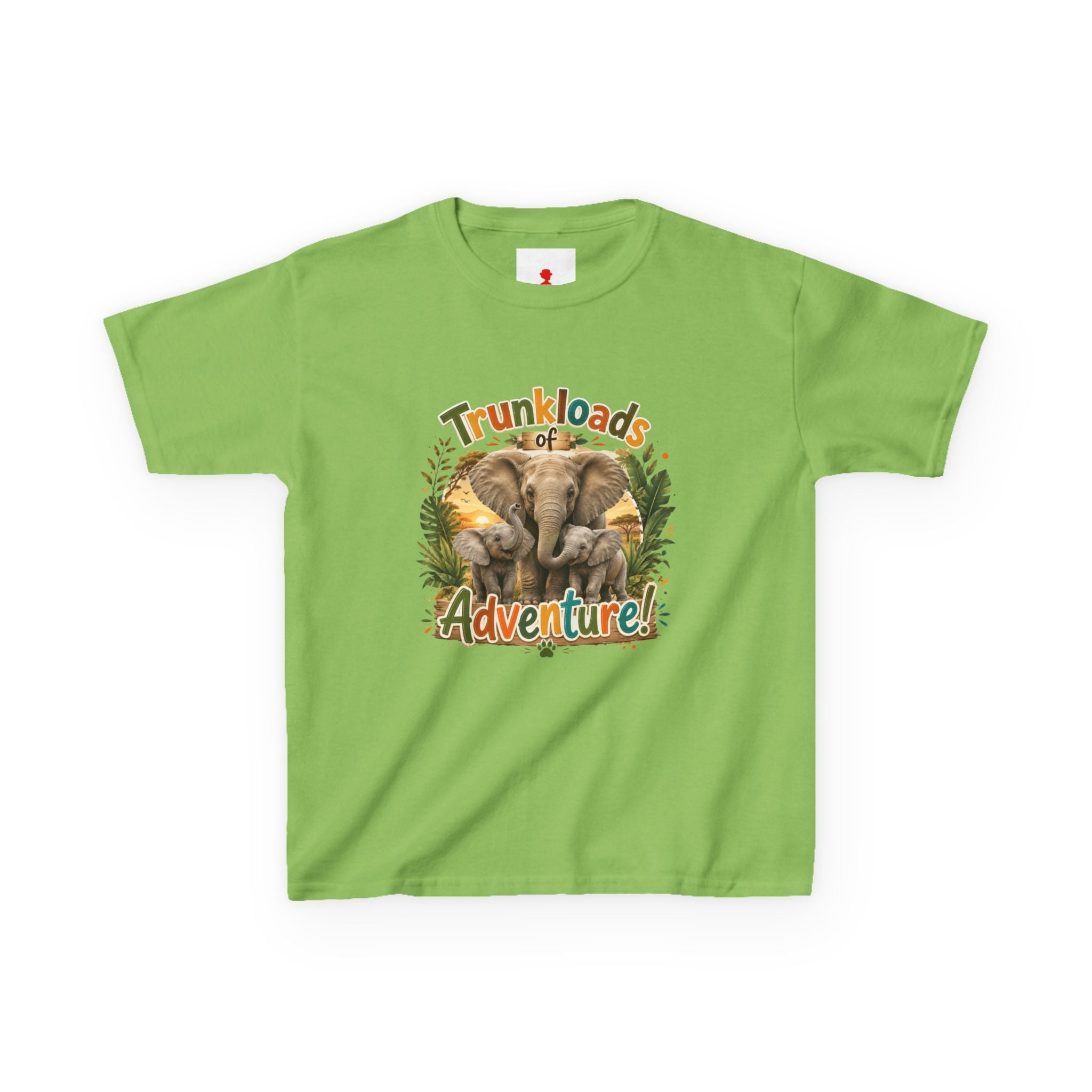 Kids Tee - "Trunkloads of Adventure" Elephant Graphic