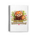 Cute Red Panda Illustration Just A Little Panda-monium Spiral Notebook | Ruled