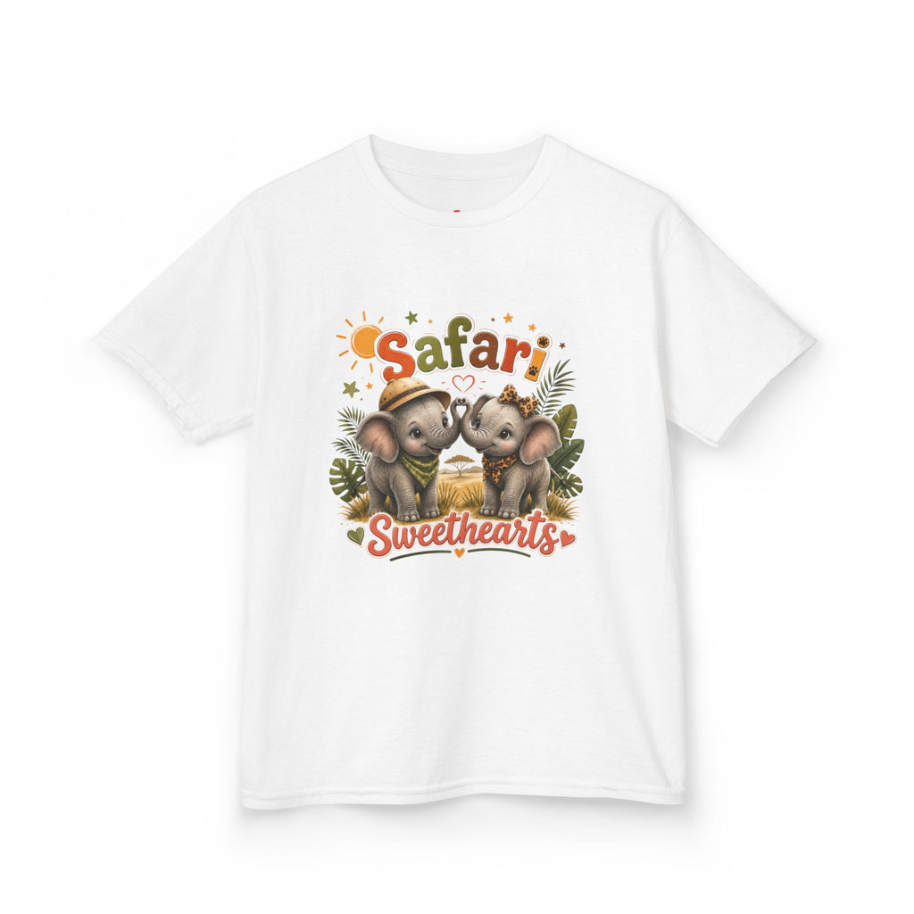 Kids Safari Sweethearts Tee — Cute Elephant Jungle Graphic T-Shirt
