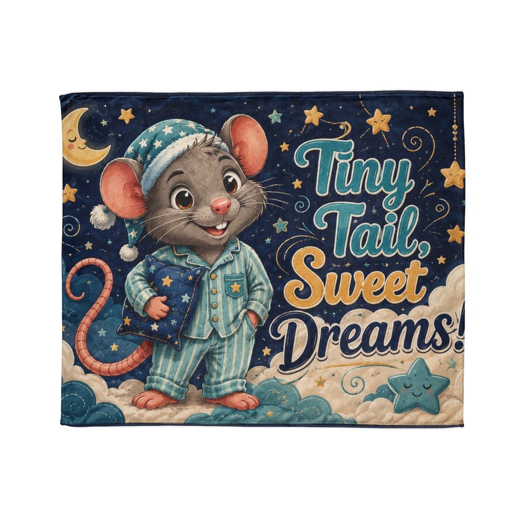 “Tiny Tail Sweet Dreams” Plush Blanket