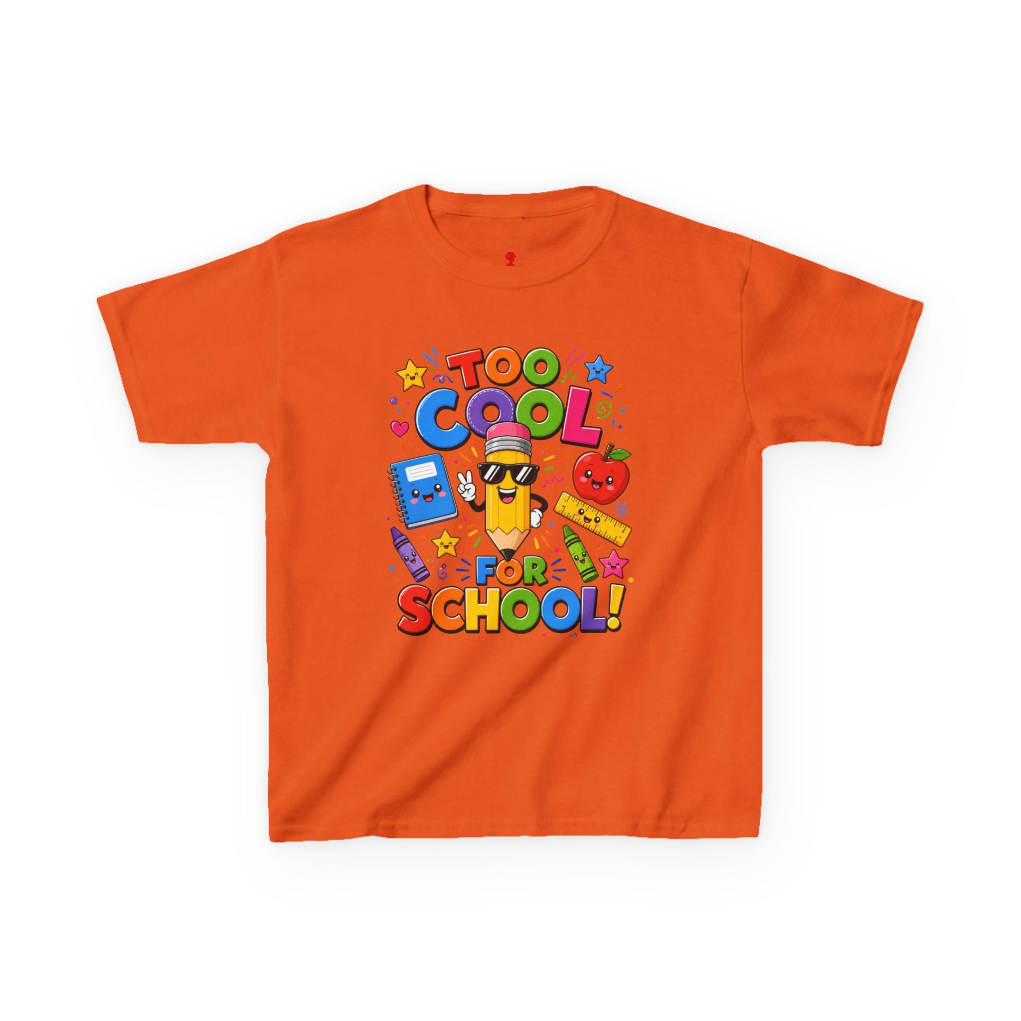 Too Cool For School Kids Tee | Cute Pencil School Supplies Back to School