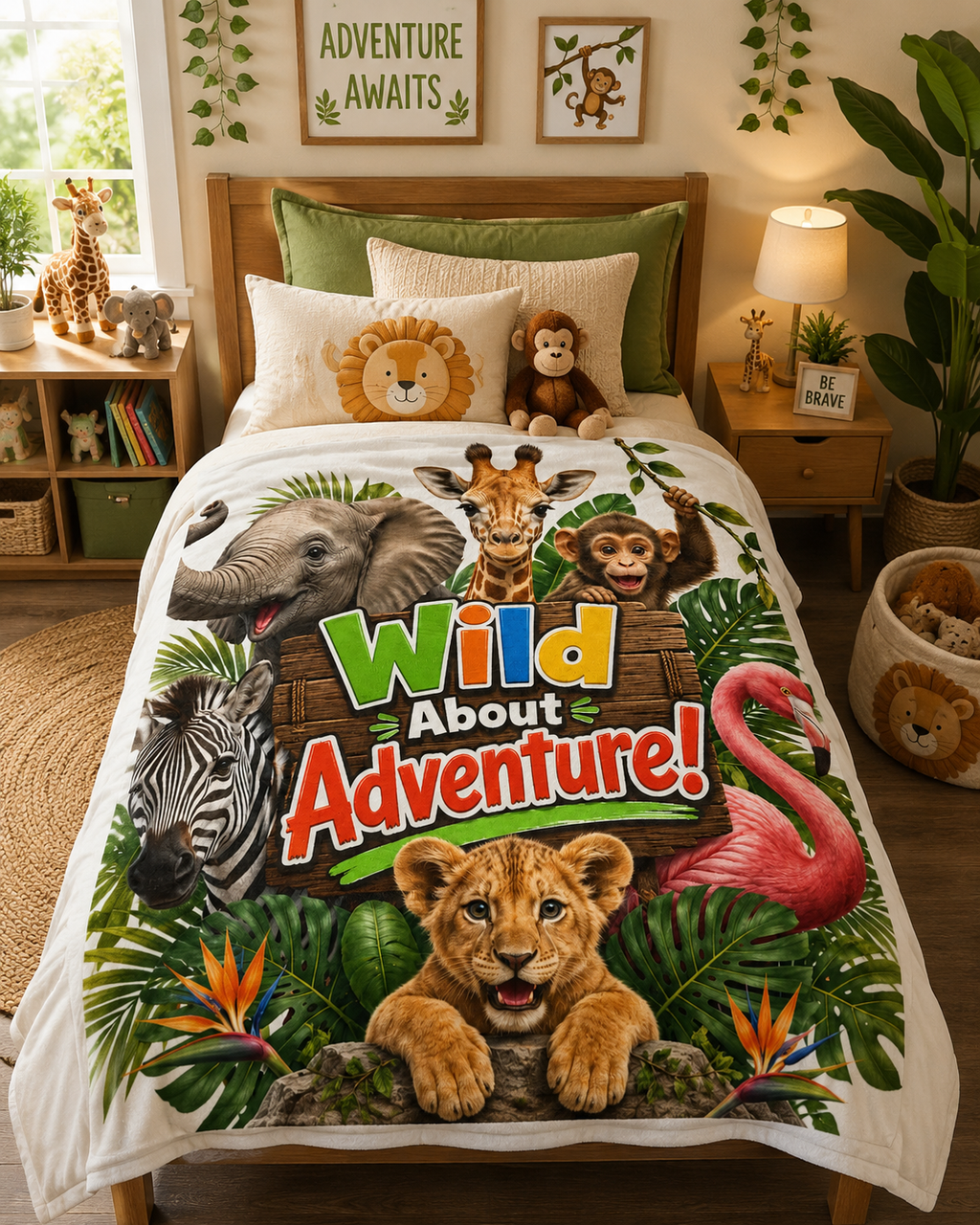 Wild About Adventure! Kids Animal Blanket