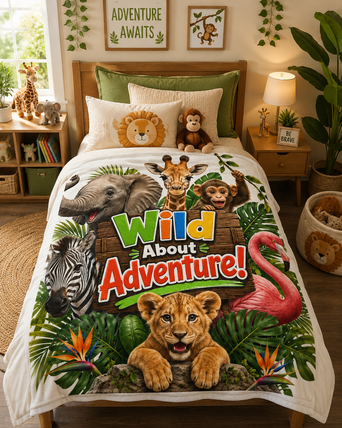 Wild About Adventure! Kids Animal Blanket