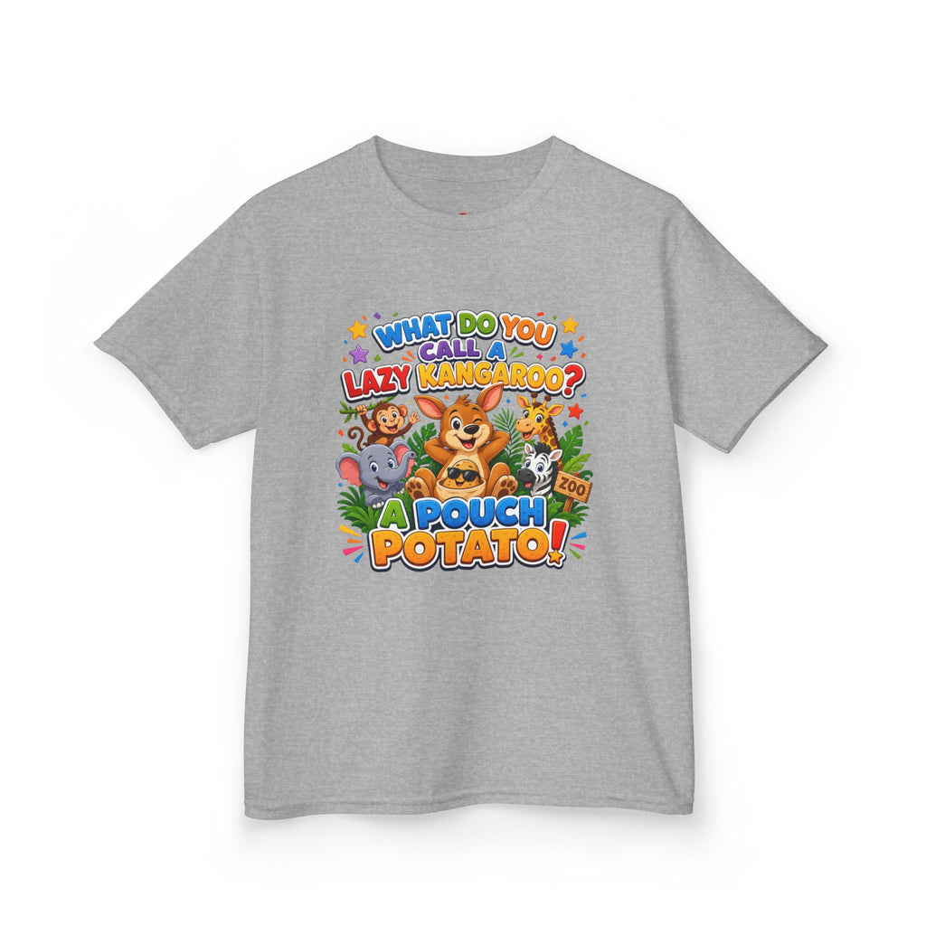 Lazy Kangaroo Pouch Potato Kids T-Shirt | Cute Animal Nursery Tee