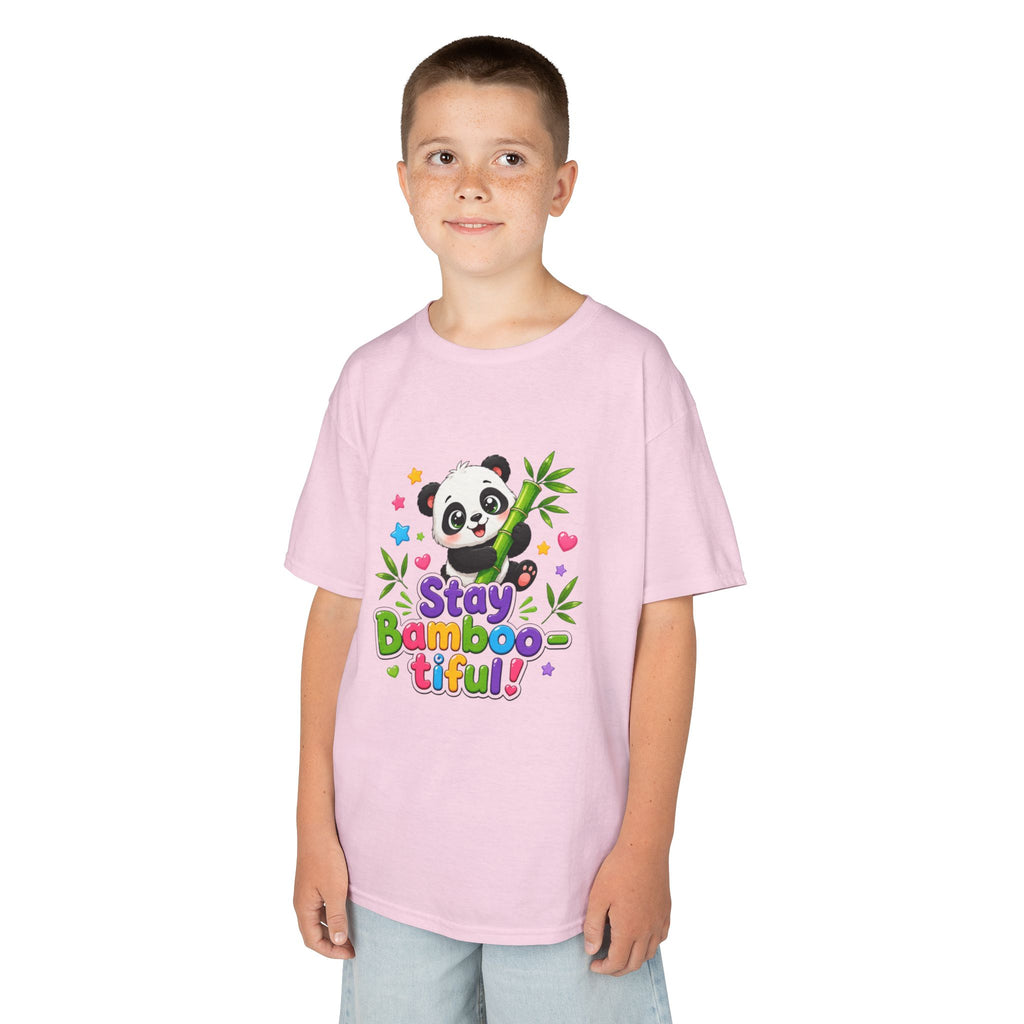 Kids Panda 'Stay Bambootiful!' T-Shirt — Cute Bamboo Forest Tee for Boys & Girls