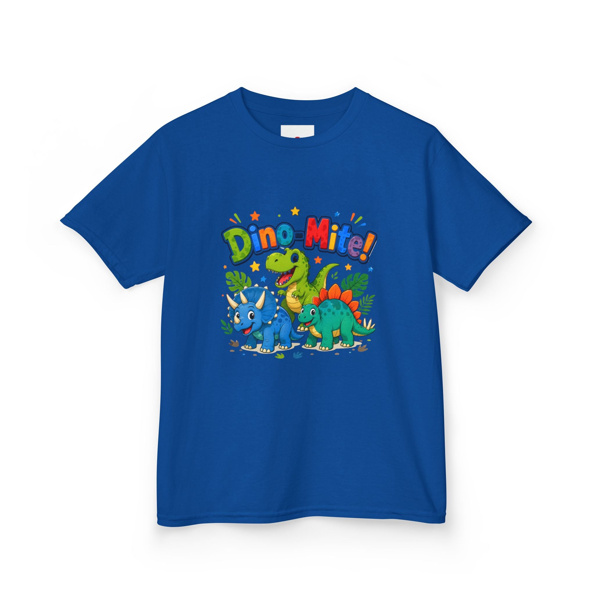 Kids T-Shirt - "Dino-Mite!" Colorful Dino Crew Tee for Toddlers & Kids
