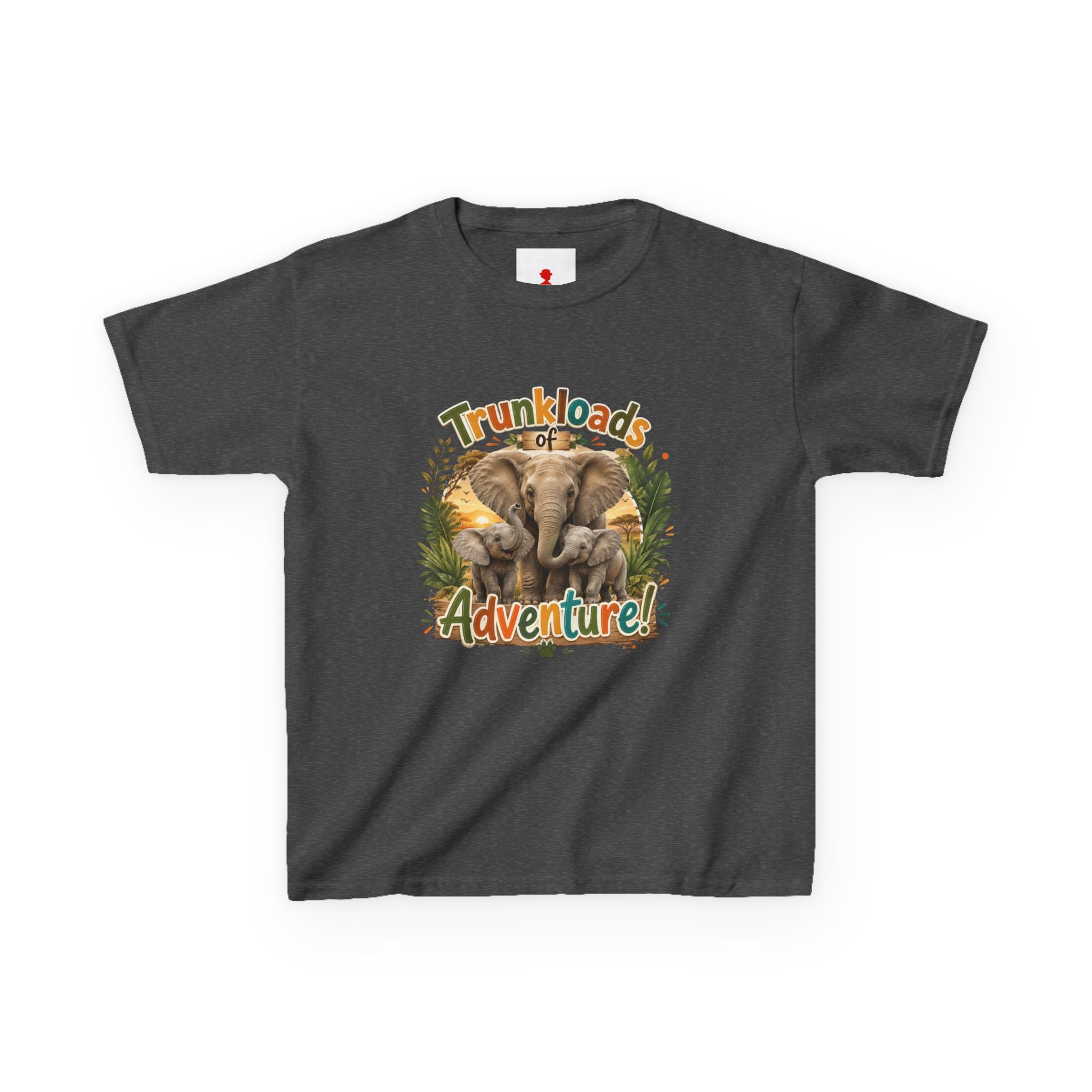 Kids Tee - "Trunkloads of Adventure" Elephant Graphic