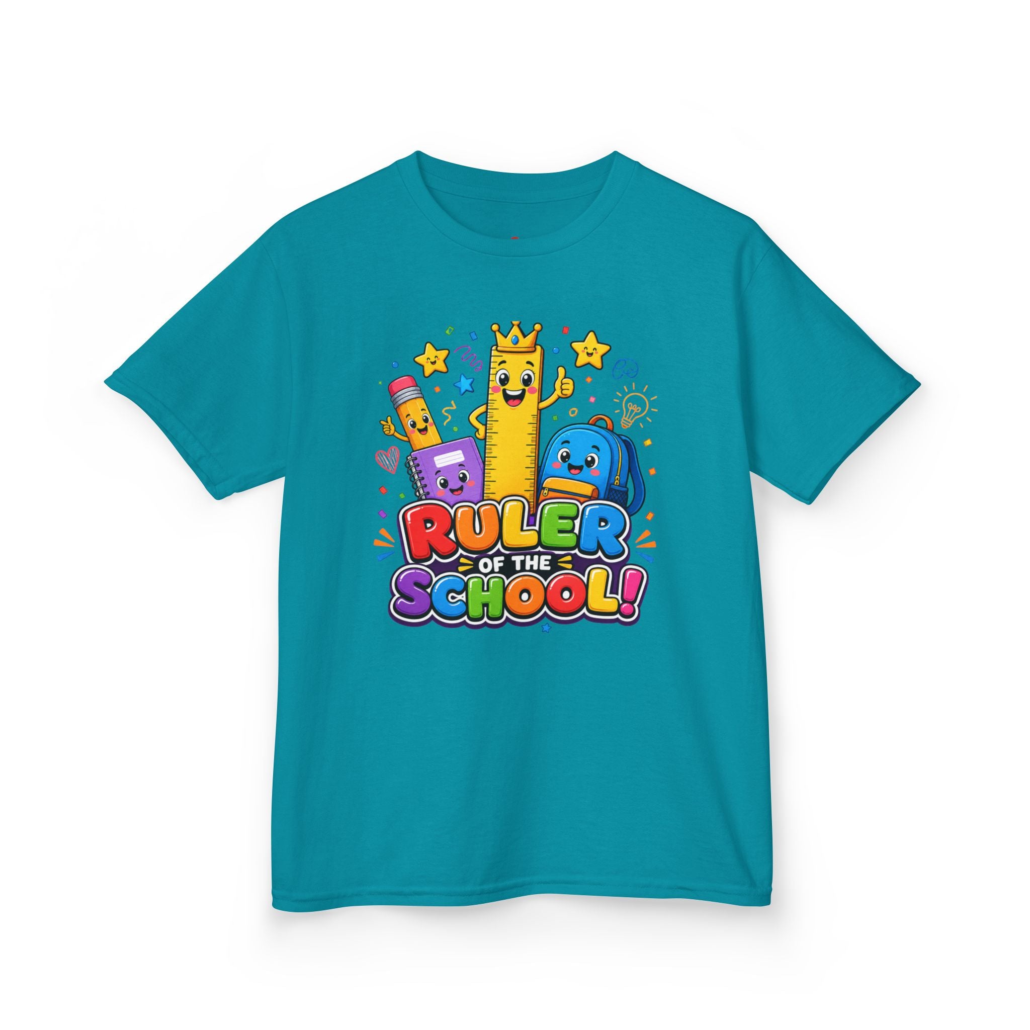 Ruler of the School kids T-Shirt | Cute School Supplies Graphic