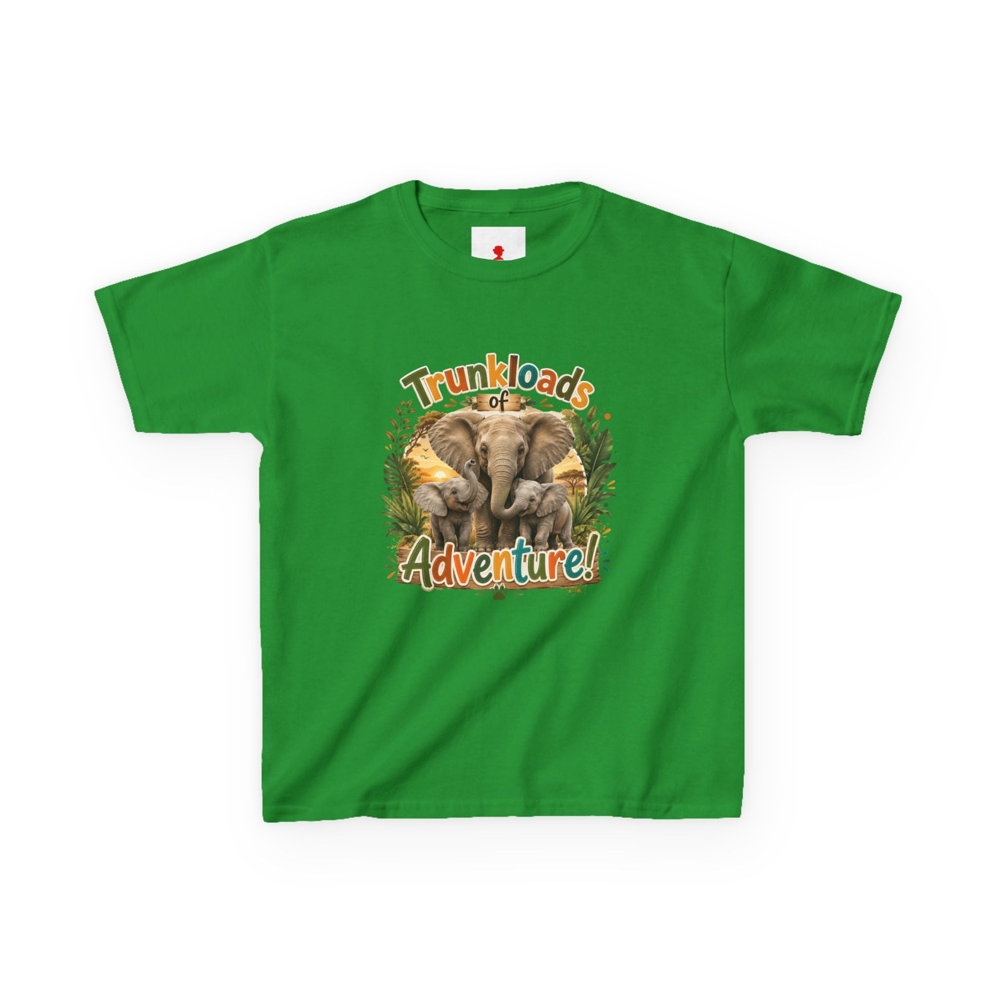 Kids Tee - "Trunkloads of Adventure" Elephant Graphic