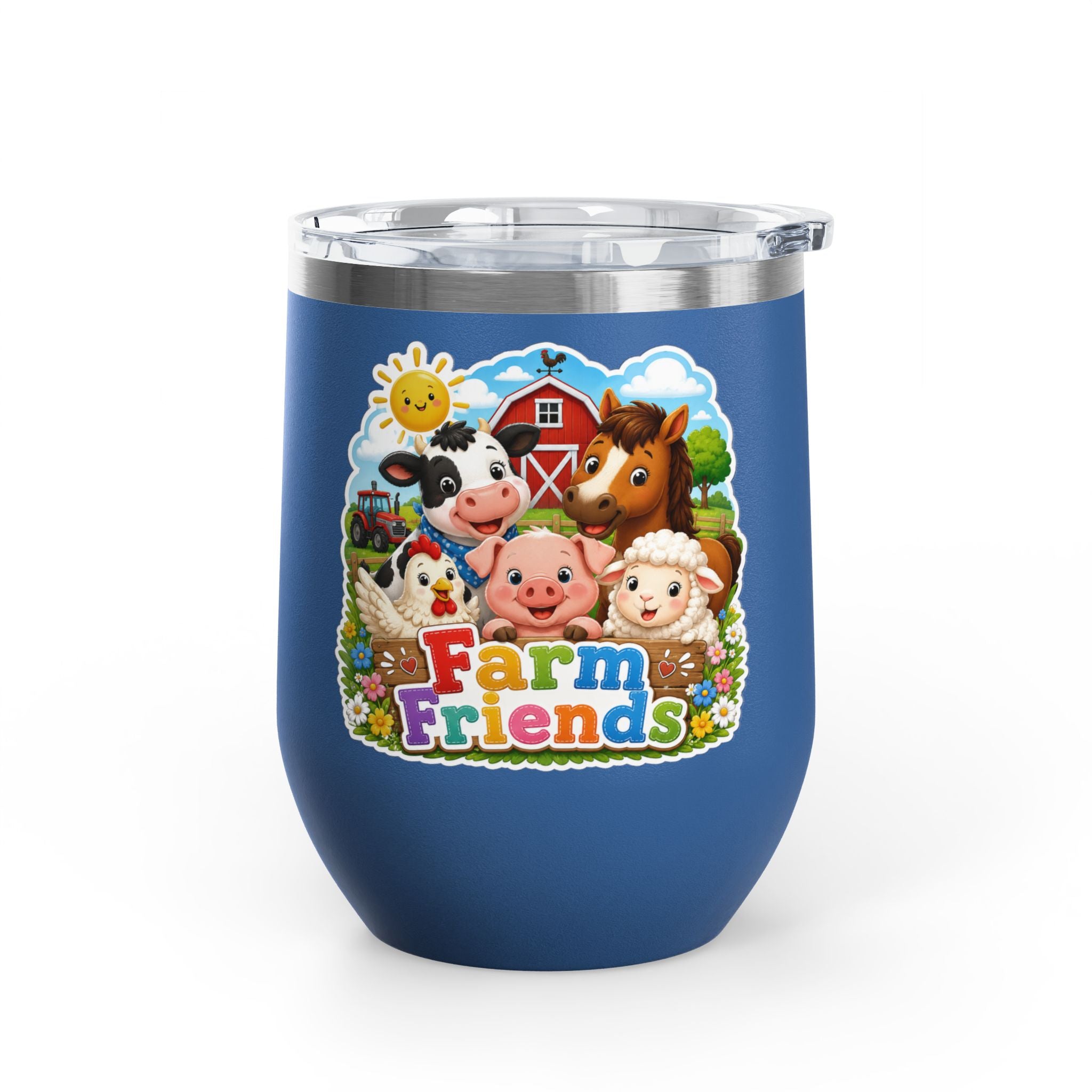 Farm Friends 12oz Tumbler — Cute Barnyard Animal Insulated Cup