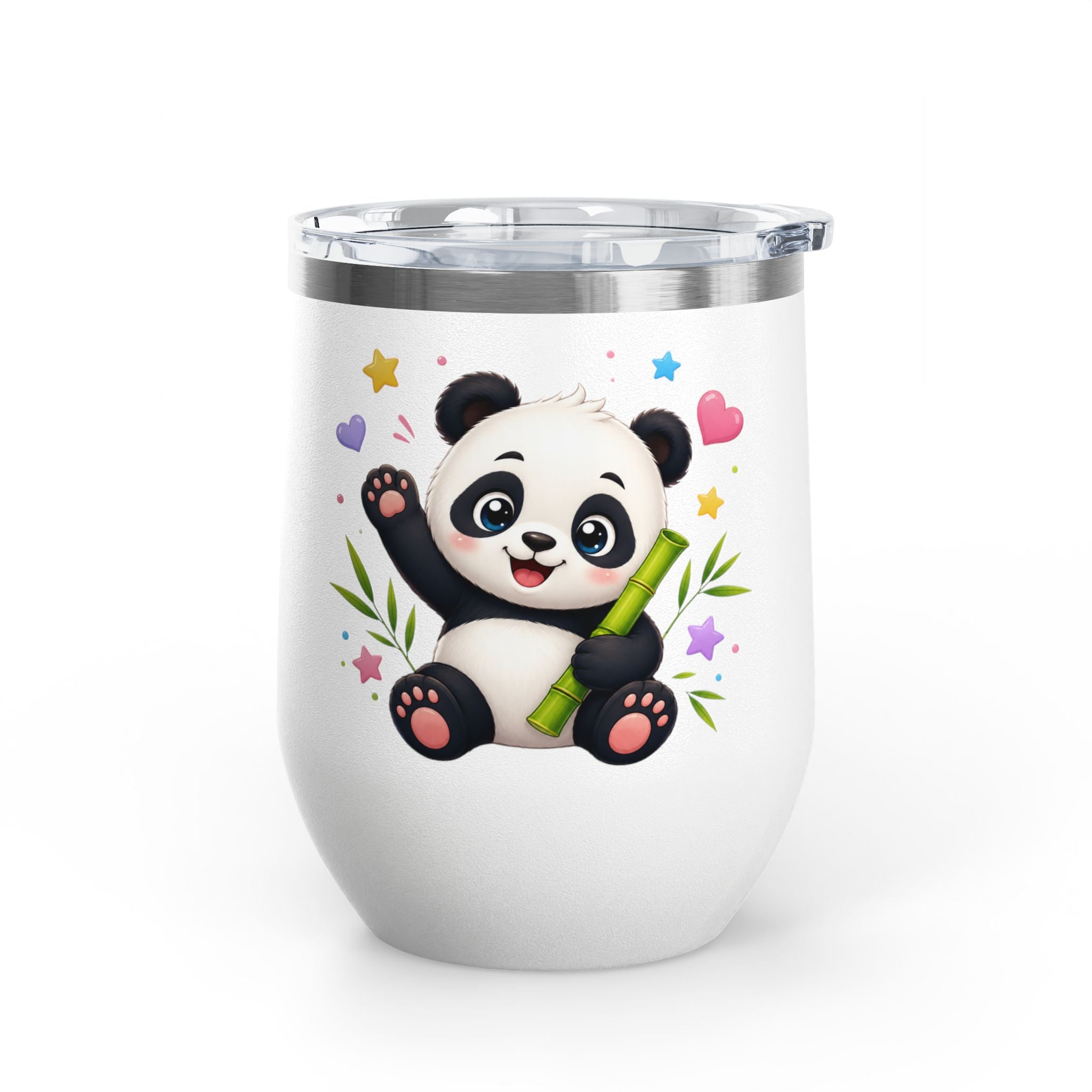 Panda Love 12oz Tumbler — Cute Bamboo Baby Panda Insulated Cup