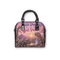 Dinosaur Dreams Shoulder Handbag — 'Dino Dreams & Girl Power' Pink Vintage Dino Purse