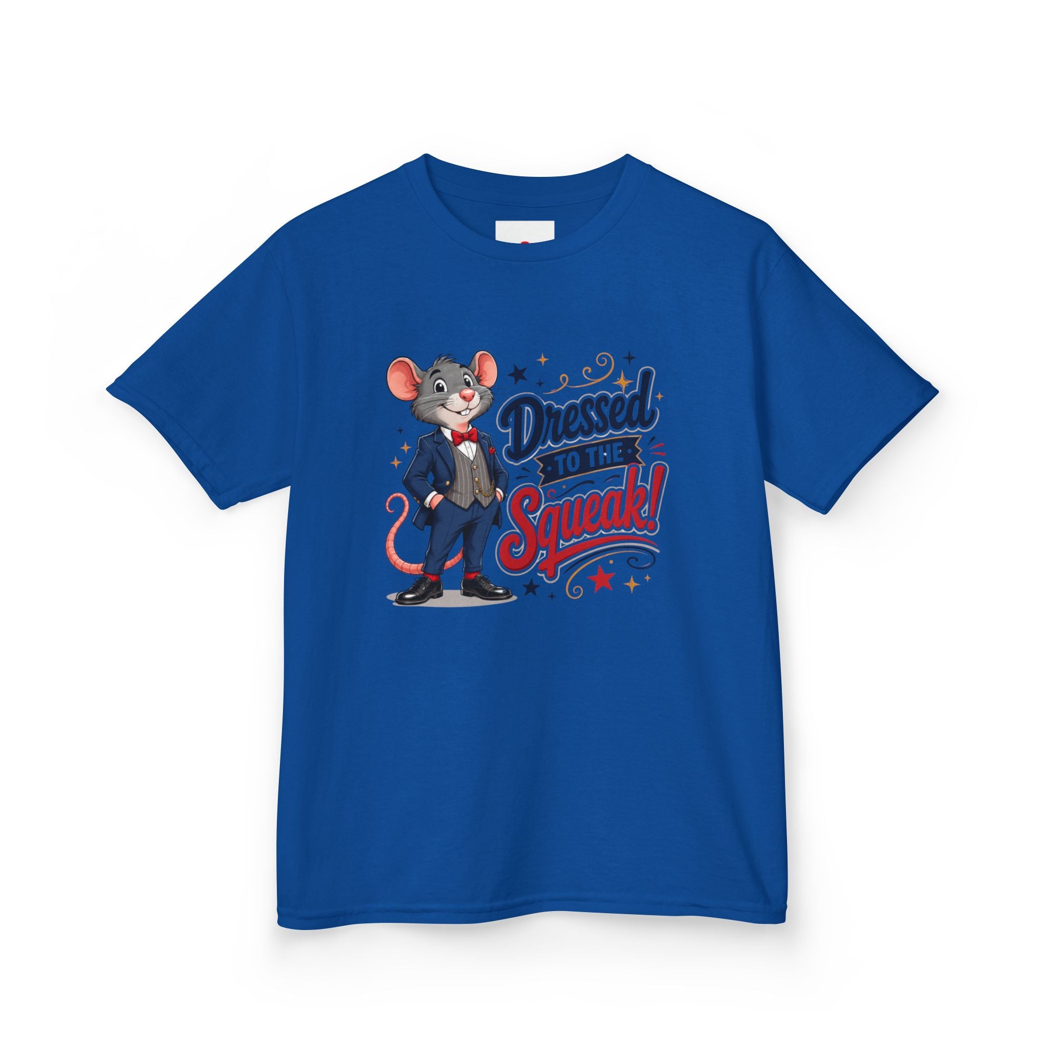 Kids Tee — "Dressed to the Squeak" Cartoon Mouse Graphic