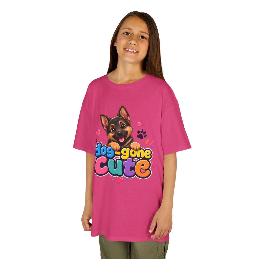 Kids T-Shirt — "Dog-Gone Cute" German Shepherd Puppy Tee