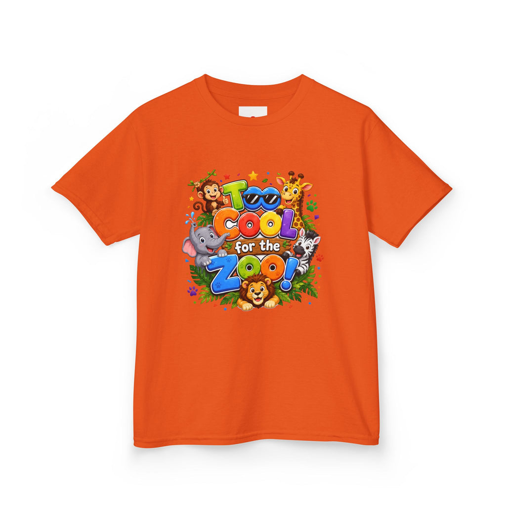 Kids Tee — "Too Cool for the Zoo" Colorful Animal Graphic