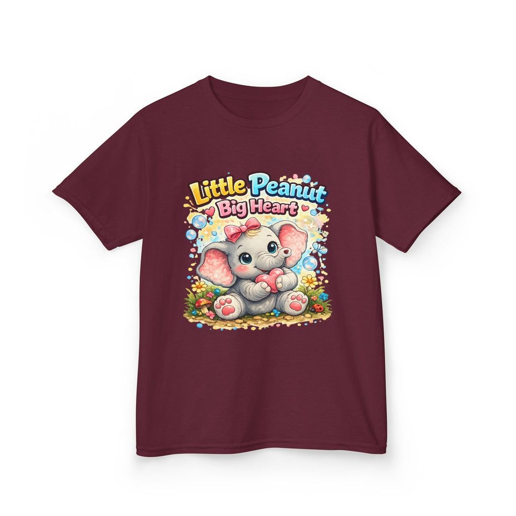 Kids Tee — "Little Peanut Big Heart" Cute Baby Elephant Shirt for Toddlers