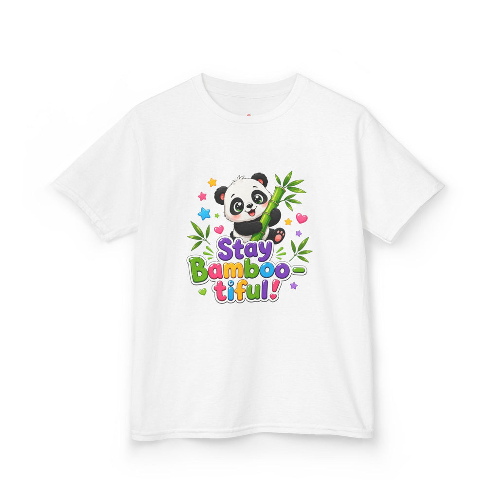 Kids Panda 'Stay Bambootiful!' T-Shirt — Cute Bamboo Forest Tee for Boys & Girls