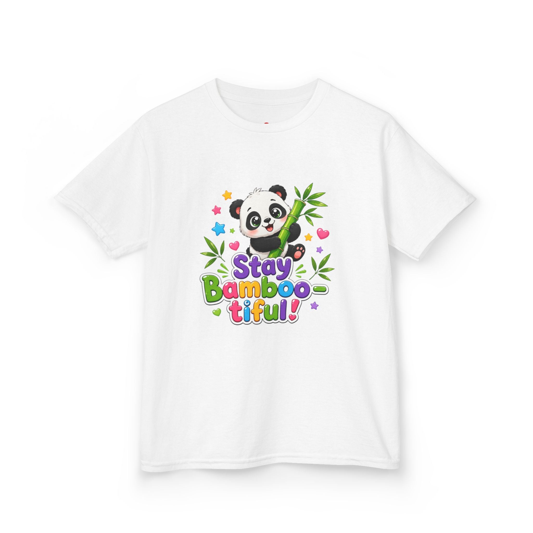Kids Panda 'Stay Bambootiful!' T-Shirt — Cute Bamboo Forest Tee for Boys & Girls