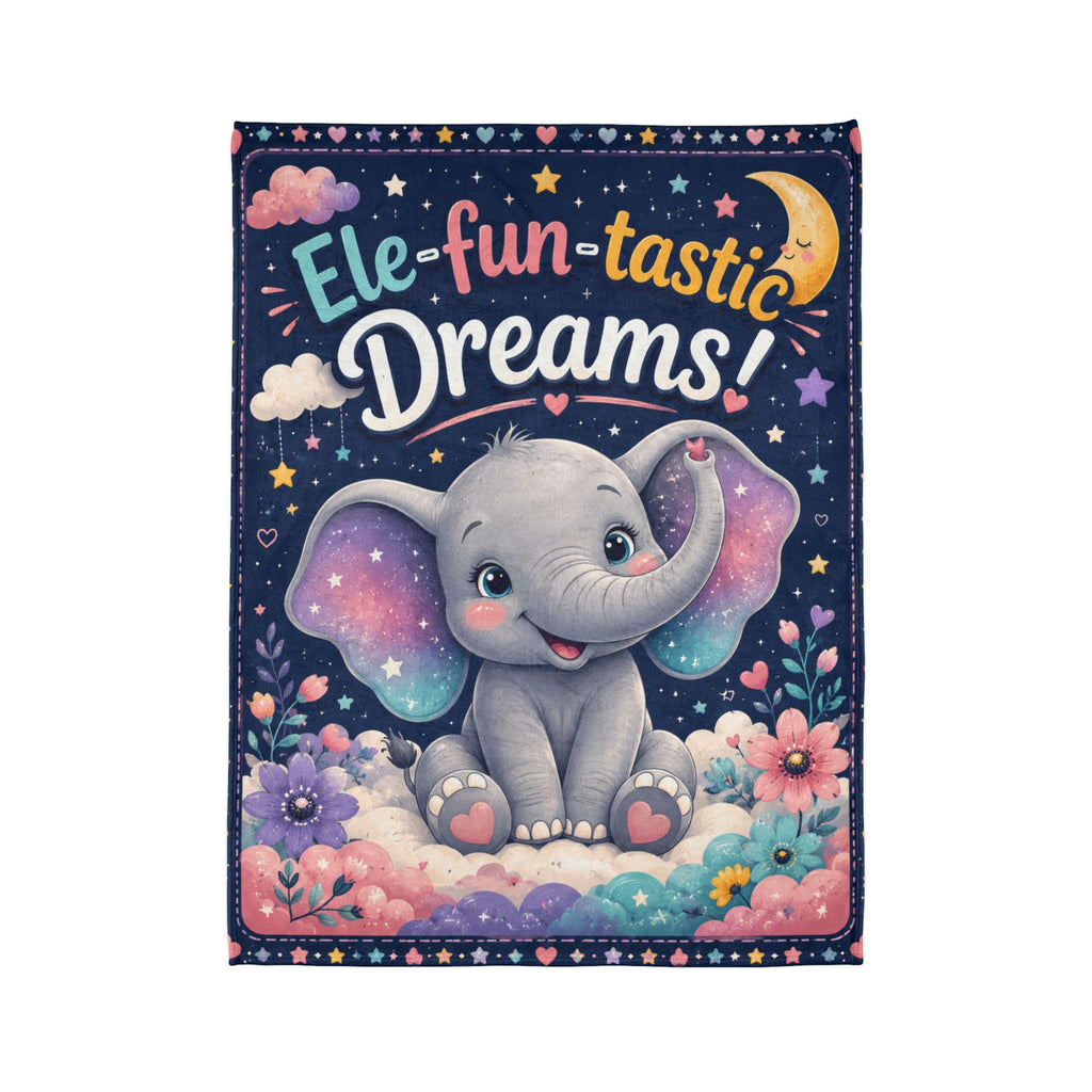 Ele-fun-tastic Dreams! Baby Elephant Plush Blanket