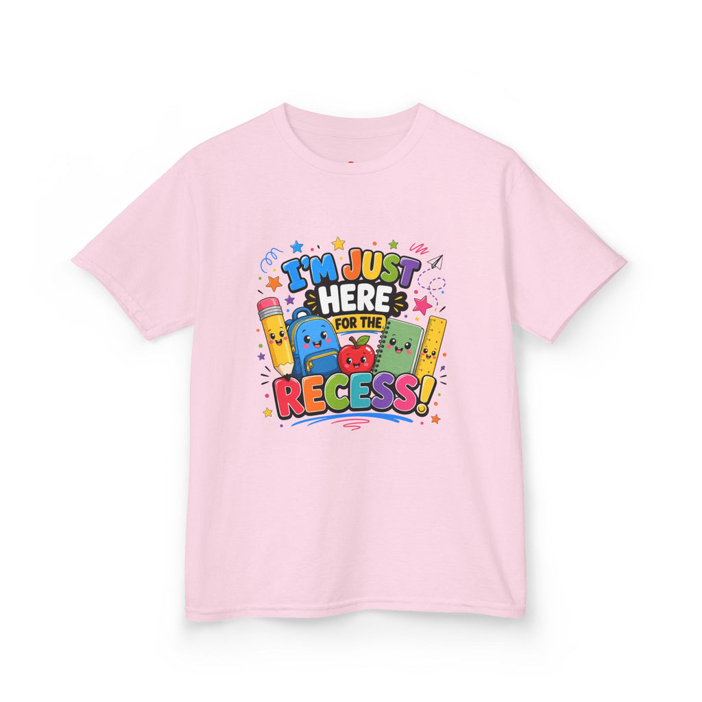 I'm Just Here for Recess Kids T-Shirt | Playful School Graphic Tee