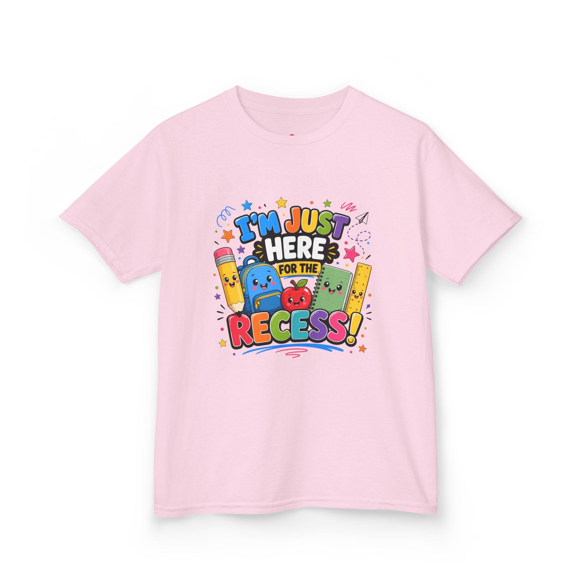 I'm Just Here for Recess Kids T-Shirt | Playful School Graphic Tee