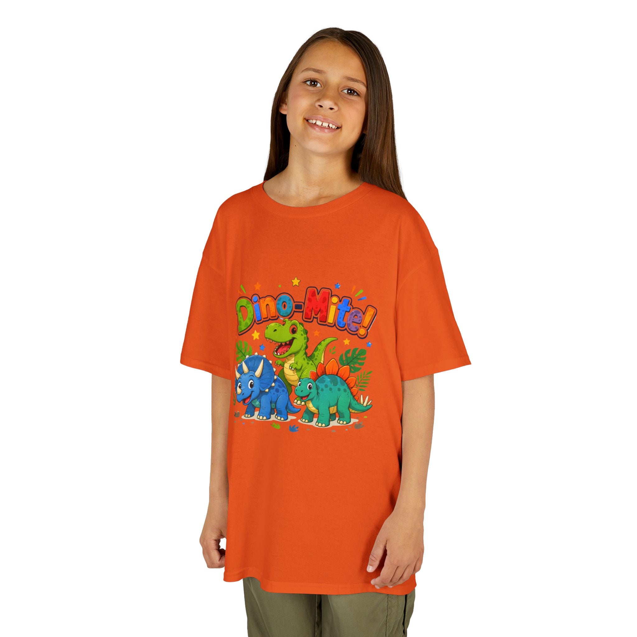 Kids T-Shirt - "Dino-Mite!" Colorful Dino Crew Tee for Toddlers & Kids