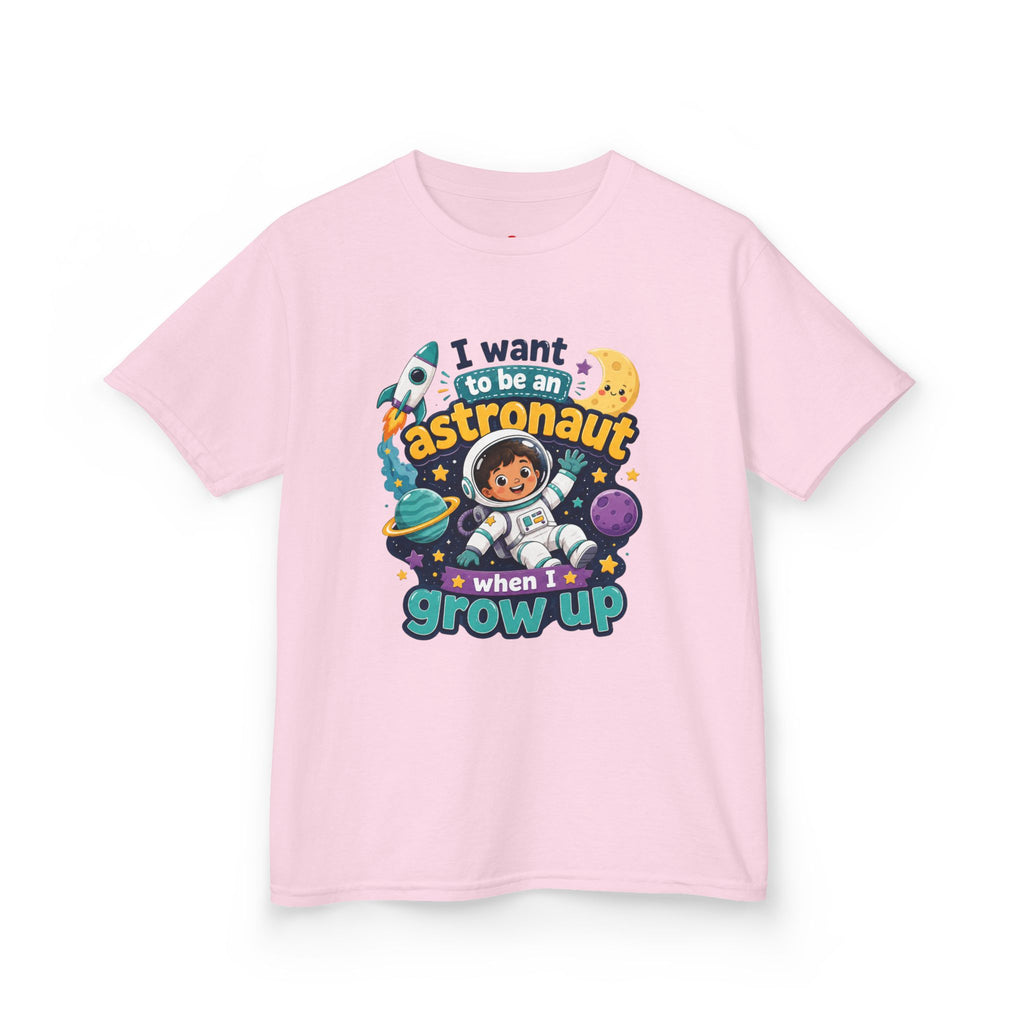 Kids Astronaut T-Shirt — "I Want to Be an Astronaut When I Grow Up" Space Tee