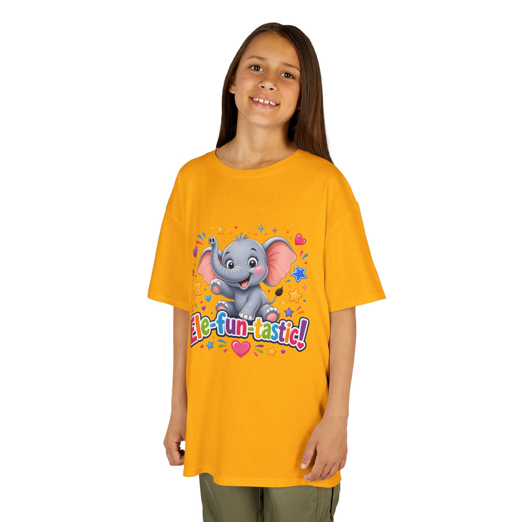 Kids T-Shirt — "Ele-fun-tastic!" Cute Elephant Graphic Tee for Toddlers, Birthday & Playtime