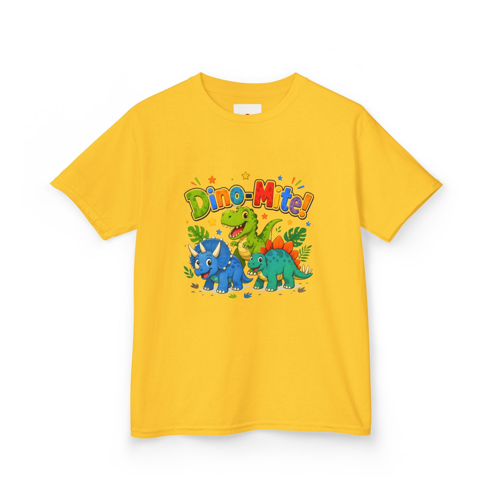 Kids T-Shirt - "Dino-Mite!" Colorful Dino Crew Tee for Toddlers & Kids