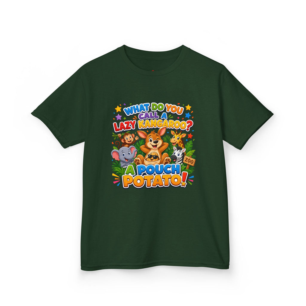 Lazy Kangaroo Pouch Potato Kids T-Shirt | Cute Animal Nursery Tee
