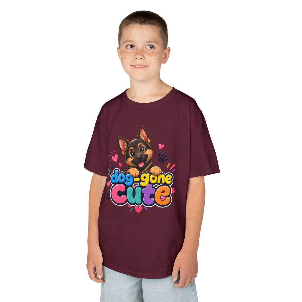 Kids T-Shirt — "Dog-Gone Cute" German Shepherd Puppy Tee