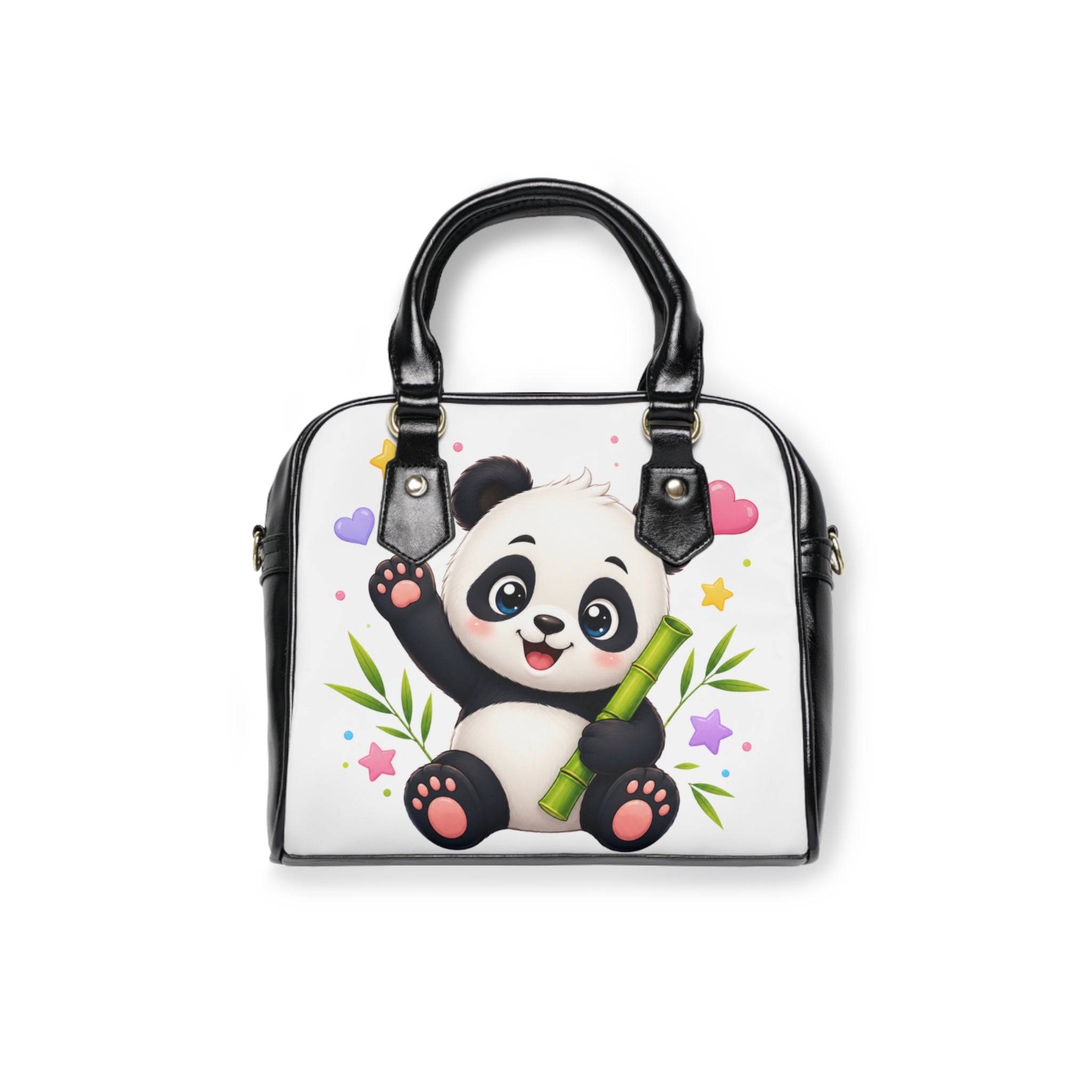 Cute Panda Shoulder Handbag — Adorable Bamboo Baby Panda Print Purse