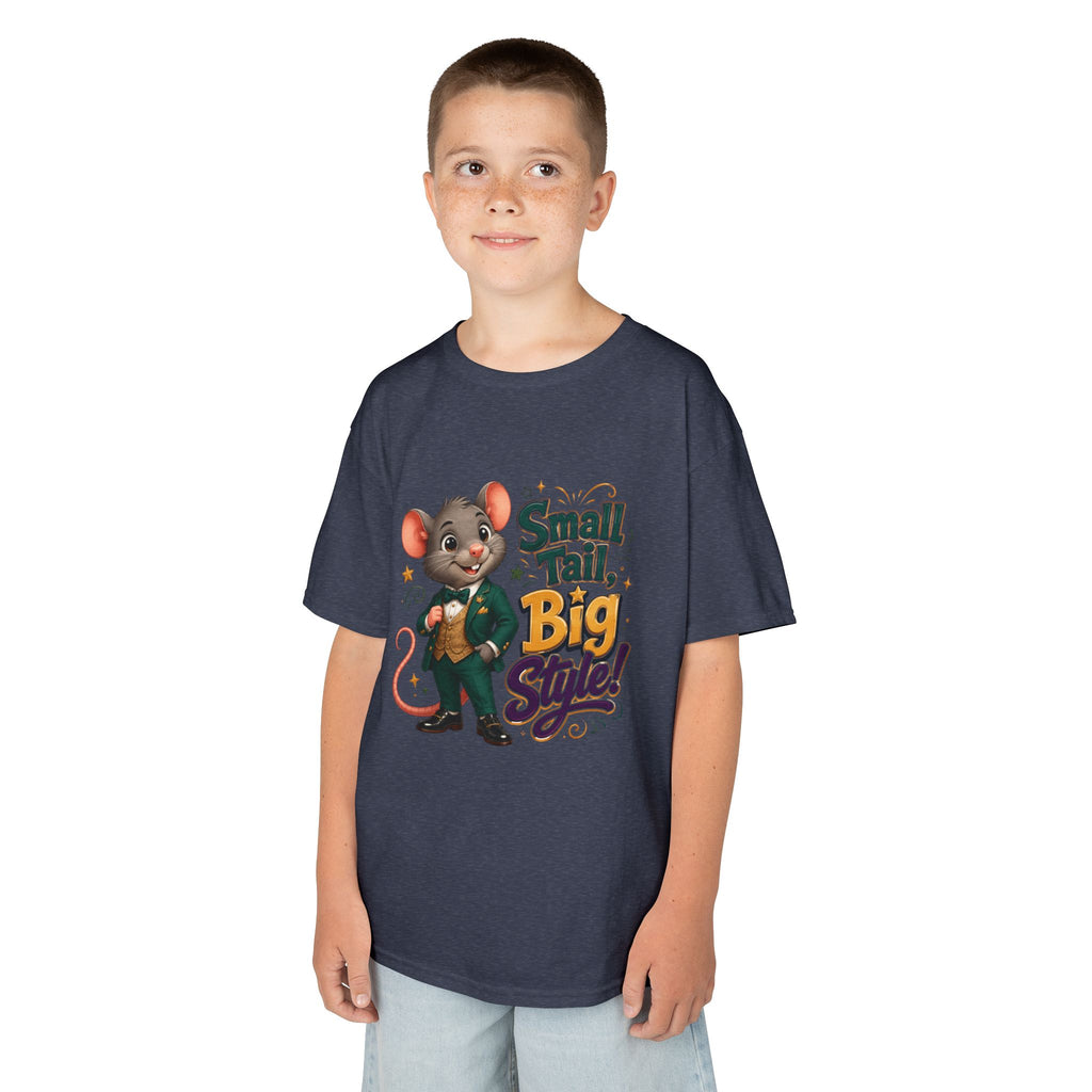 Kids T-Shirt — “Small Tail, Big Style!” Cartoon Mouse Graphic Tee