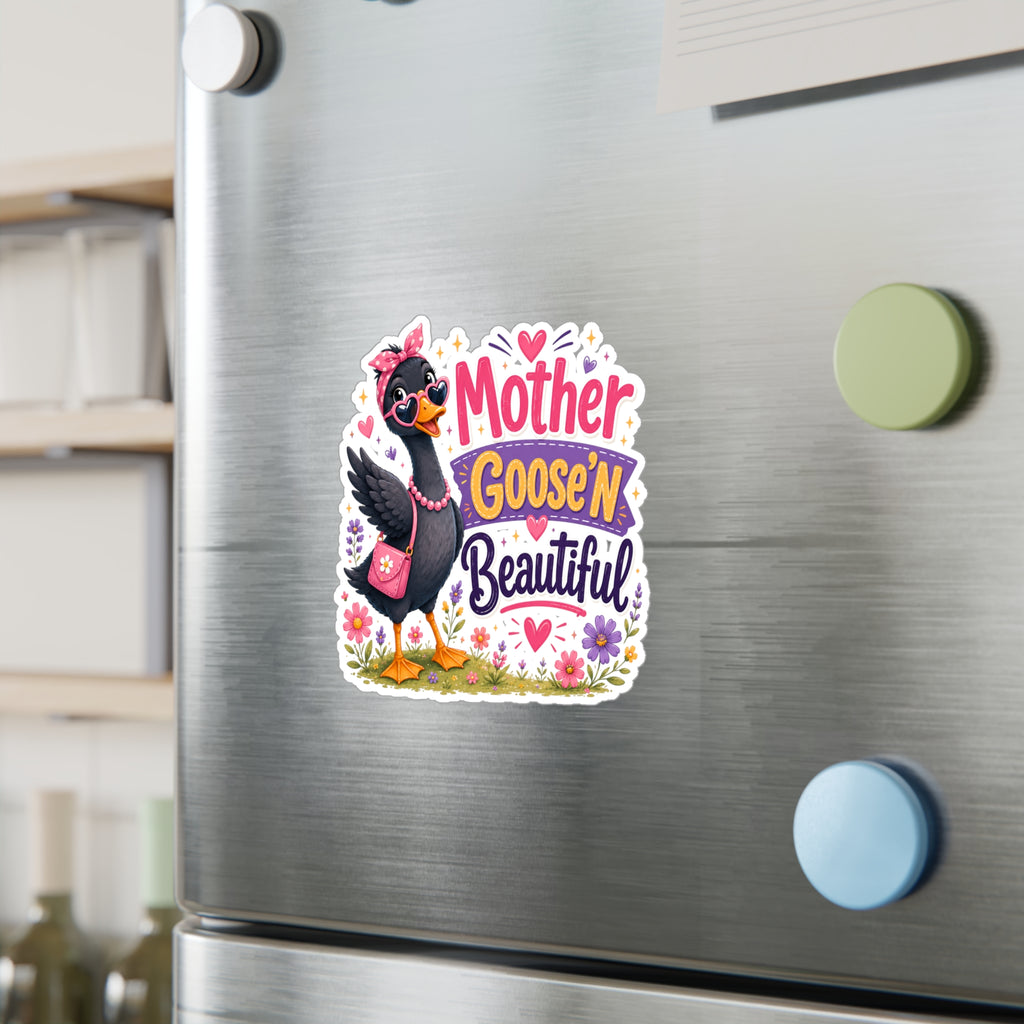 Mother Goose'n Beautiful Vinyl Sticker — Cute Kiss-Cut Decal for Moms & Nursery Decor