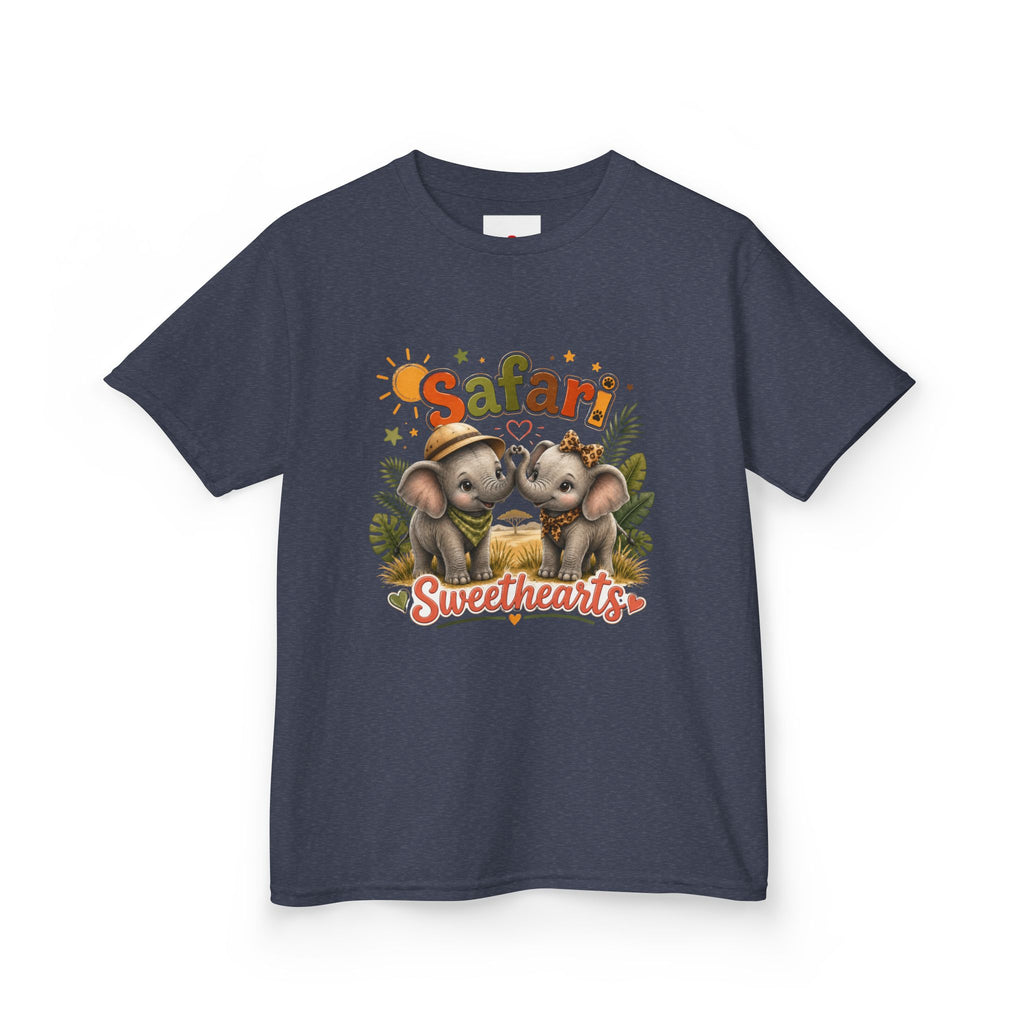 Kids Safari Sweethearts Tee — Cute Elephant Jungle Graphic T-Shirt