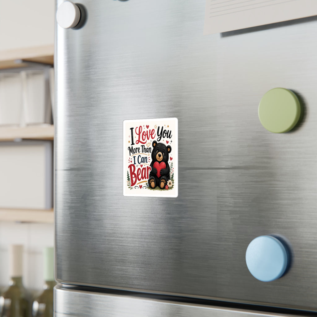 I Love You More Than I Can Bear — Valentine Bear Vinyl Sticker