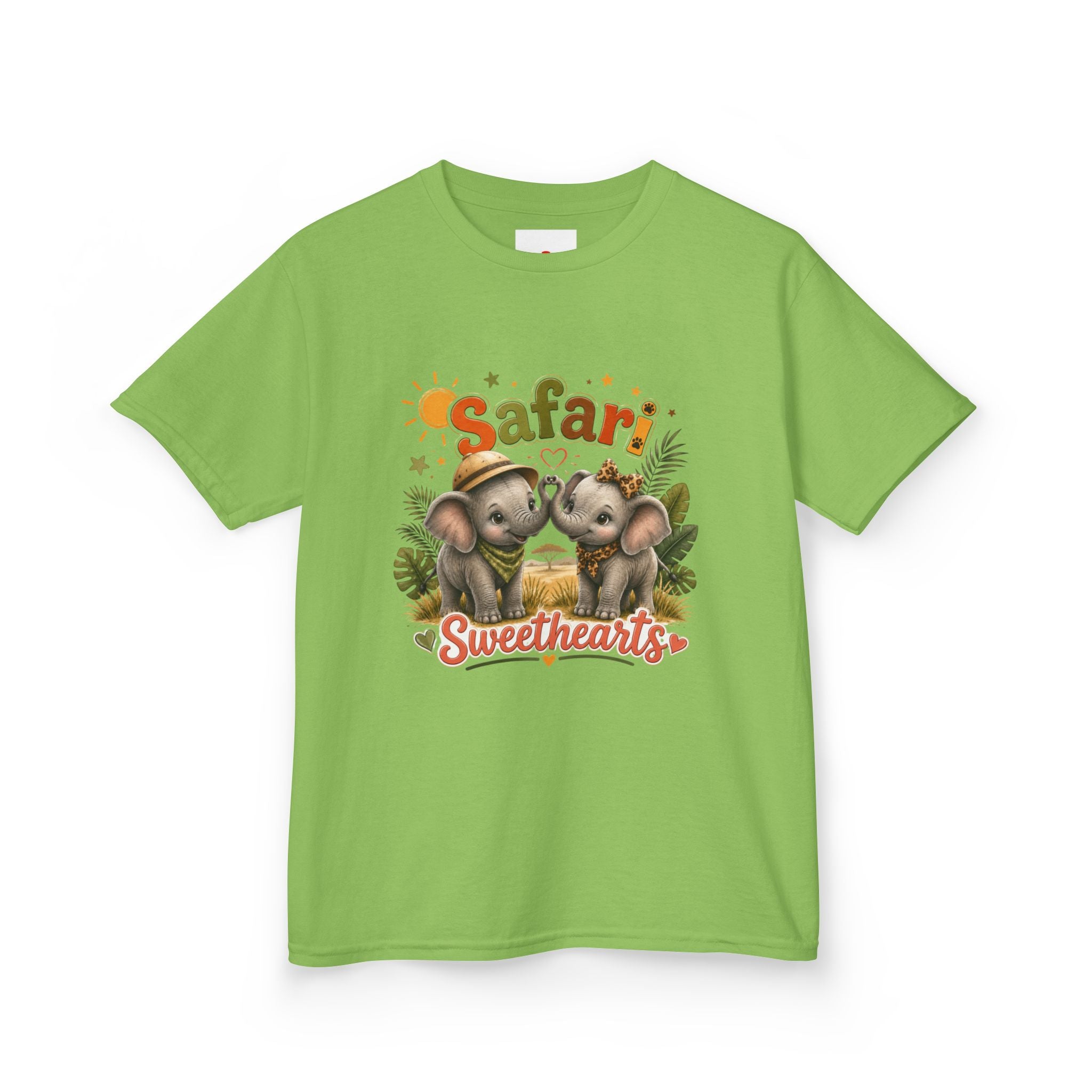 Kids Safari Sweethearts Tee — Cute Elephant Jungle Graphic T-Shirt
