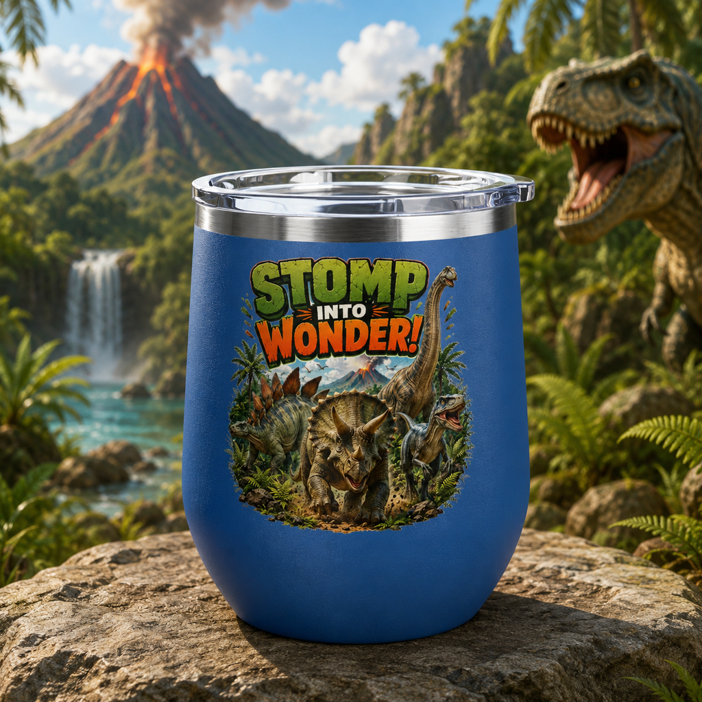 Dinosaur "Stomp Into Wonder" 12oz Tumbler