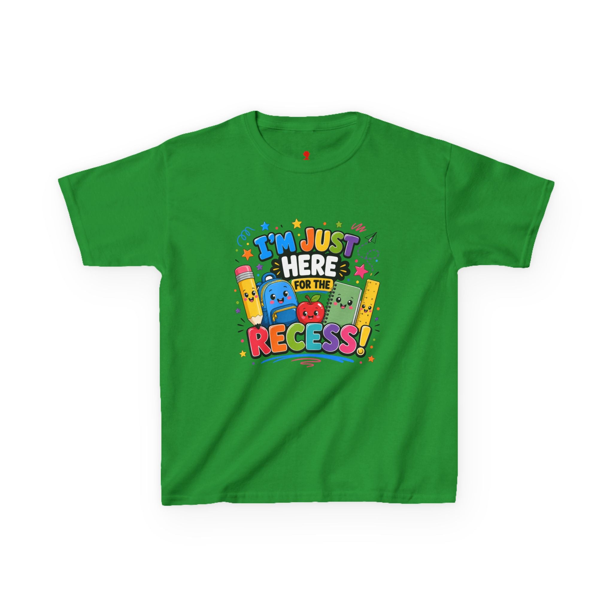I'm Just Here for Recess Kids T-Shirt | Playful School Graphic Tee