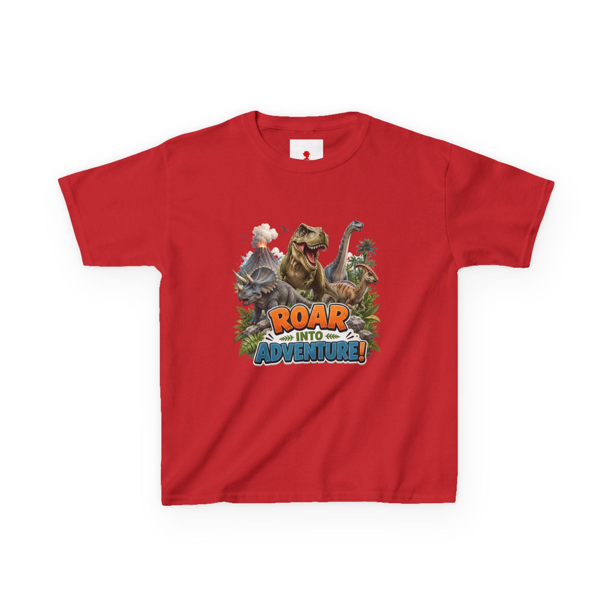 Kids Dinosaur Tee - "Roar Into Adventure" Graphic Shirt for Boys & Girls