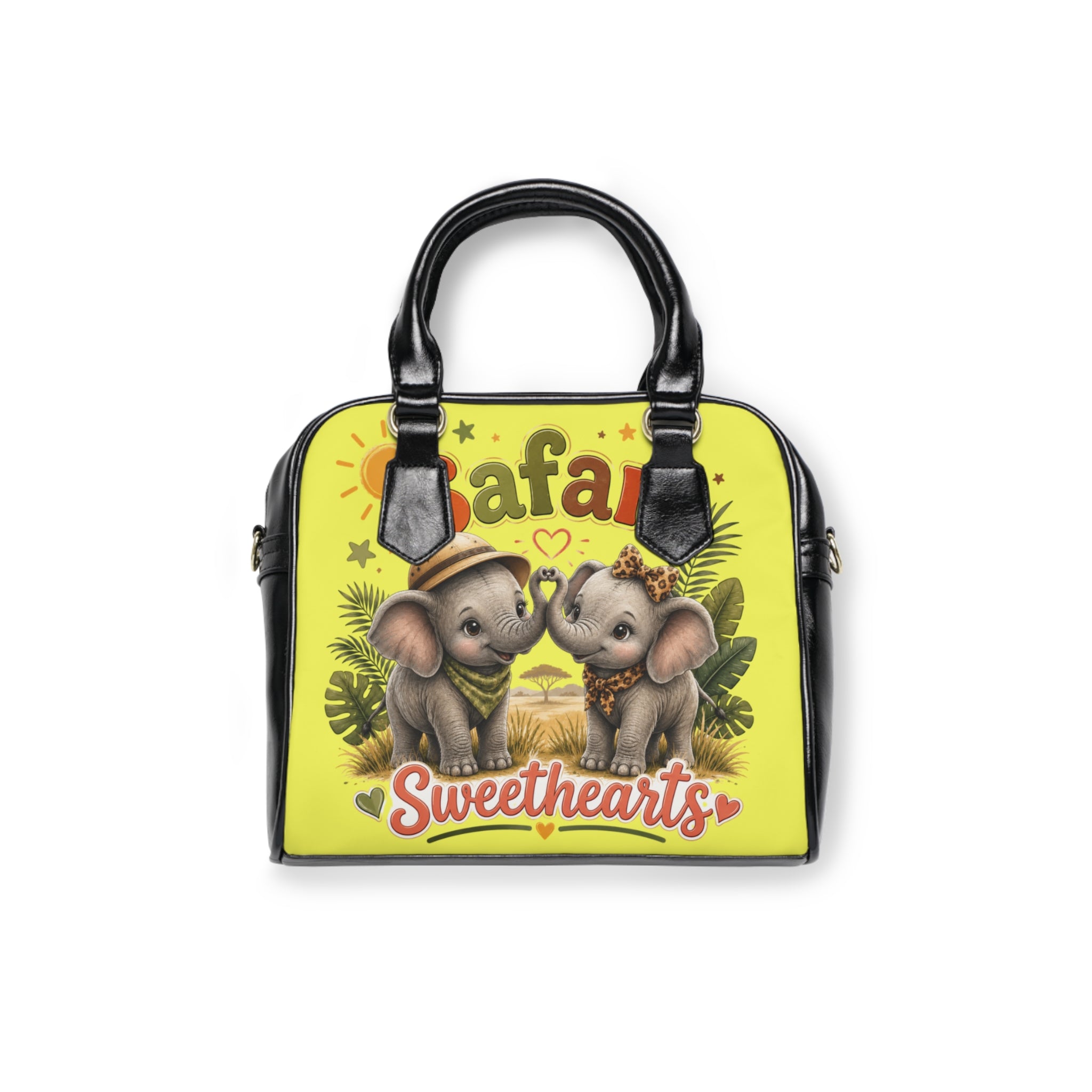 Safari Sweethearts Shoulder Handbag — Cute Elephant Print Purse