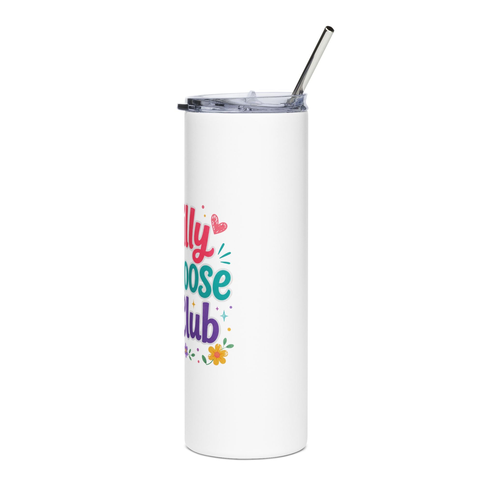 Silly Goose Club 20oz Stainless Steel Tumbler — Insulated Travel Cup with Cute Goose Design