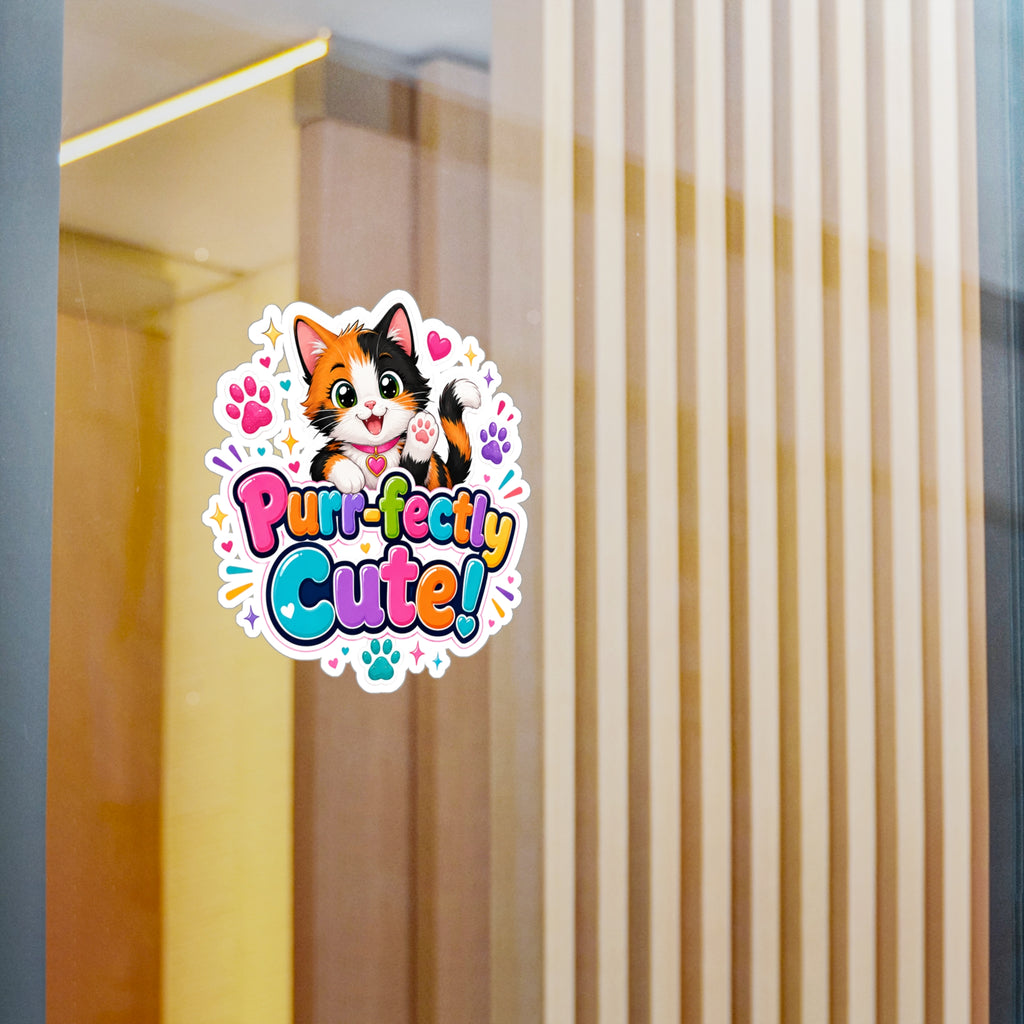 Purr-fectly Cute! Cat Kiss-Cut Vinyl Sticker
